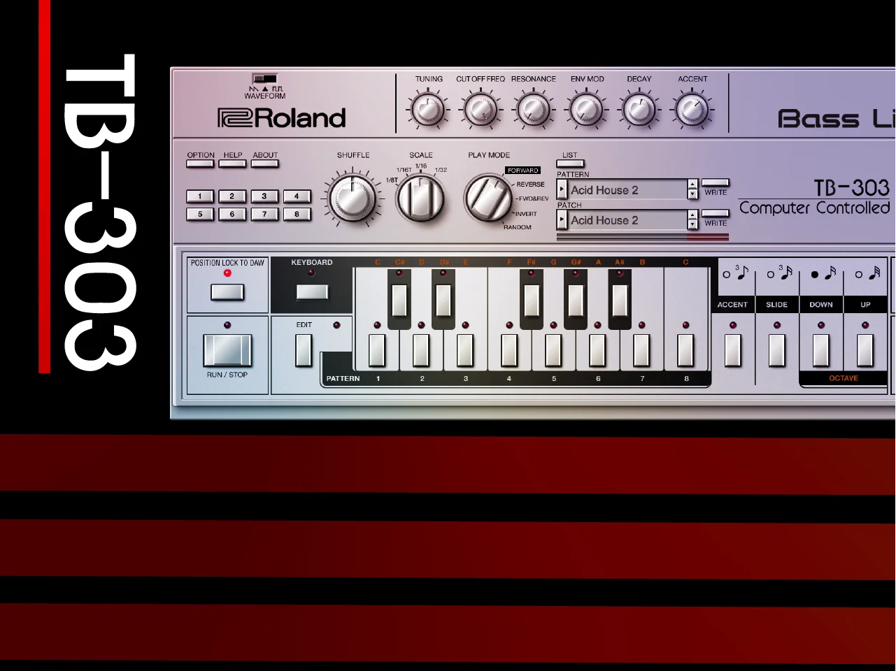 Roland TB-303 虚拟贝斯线软件合成器