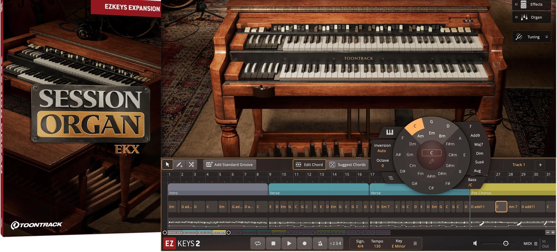 Toontrack Session Organ EKX 音色扩展包