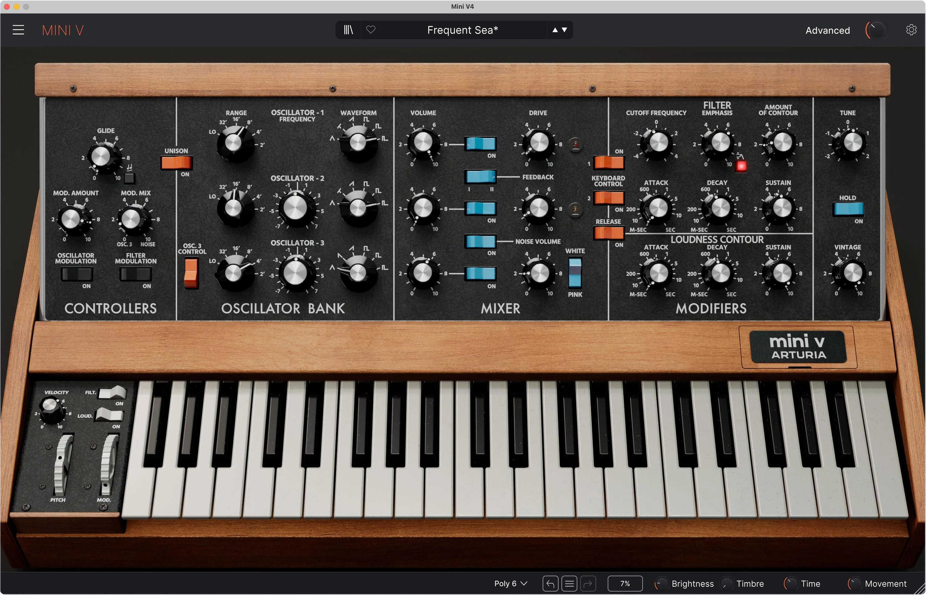 Arturia Mini V4 模拟合成器软件乐器