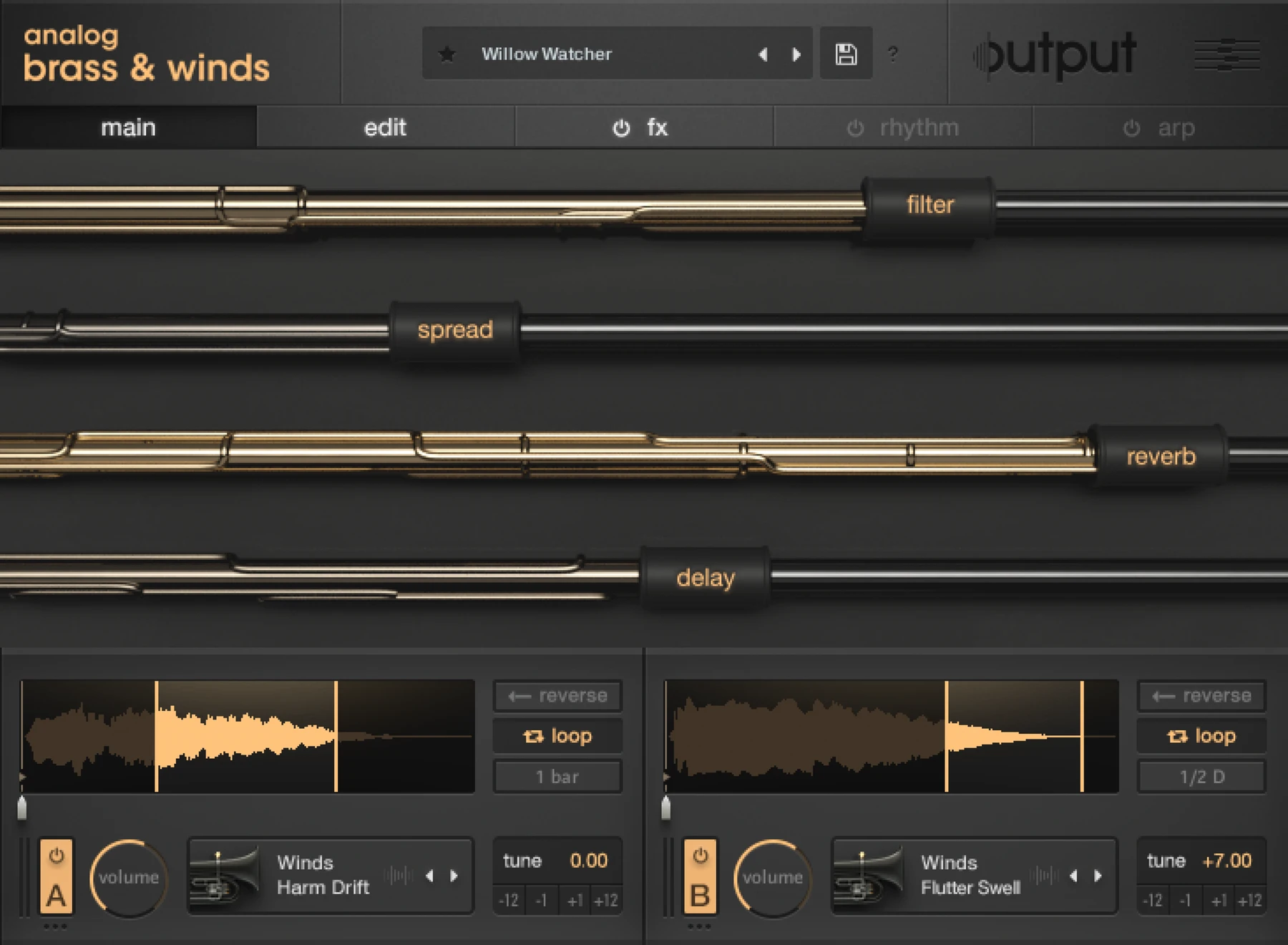 Output Analog Brass & Winds 虚拟乐器