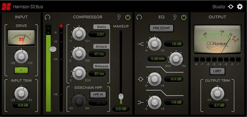 Harrison Audio Studio 32 Bus 插件