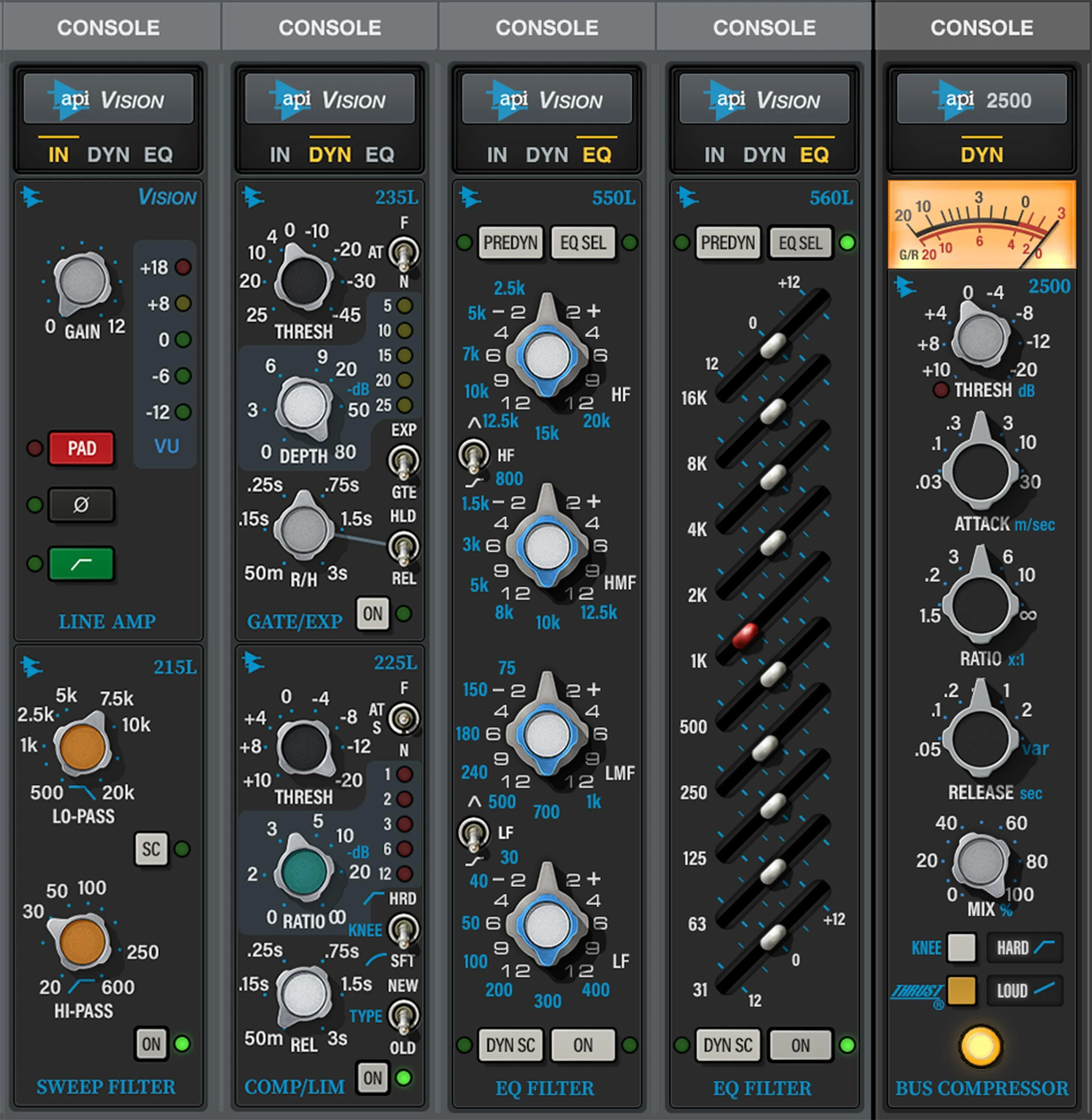 Universal Audio LUNA API Vision 控制台仿真插件套装附加组件（适用于购买 Universal Audio 硬件）