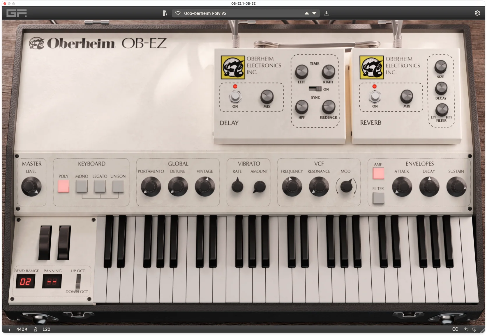 GForce Oberheim OB-EZ 8 声部合成器插件