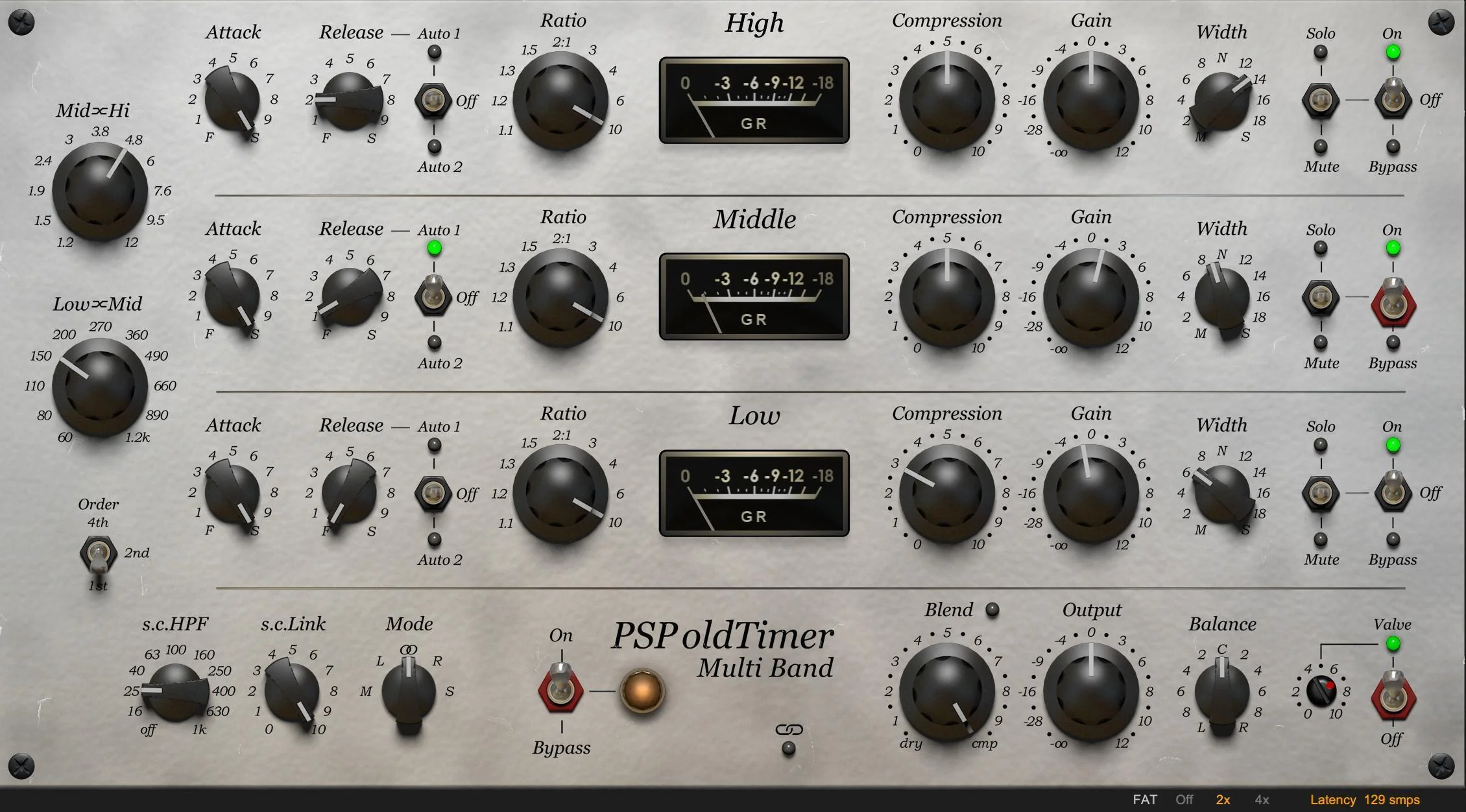 PSP Audioware oldTimer MB 复古风格多段压缩器插件