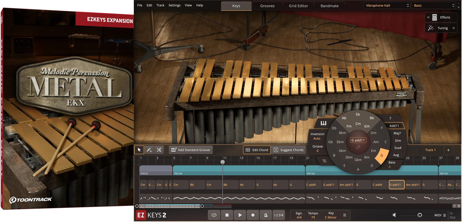 Toontrack Melodic Percussion Metal EKX 音色扩展（适用于 EZkeys）