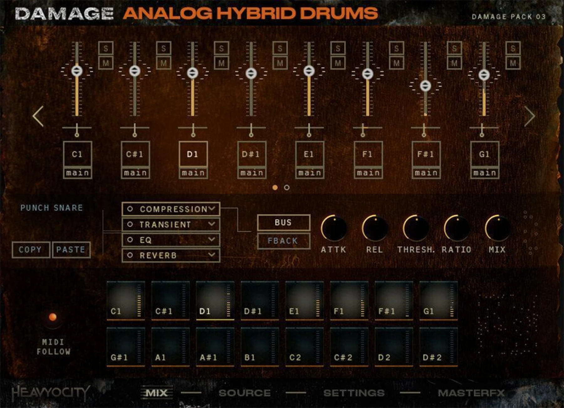 Heavyocity Damage 模拟混合鼓 虚拟乐器
