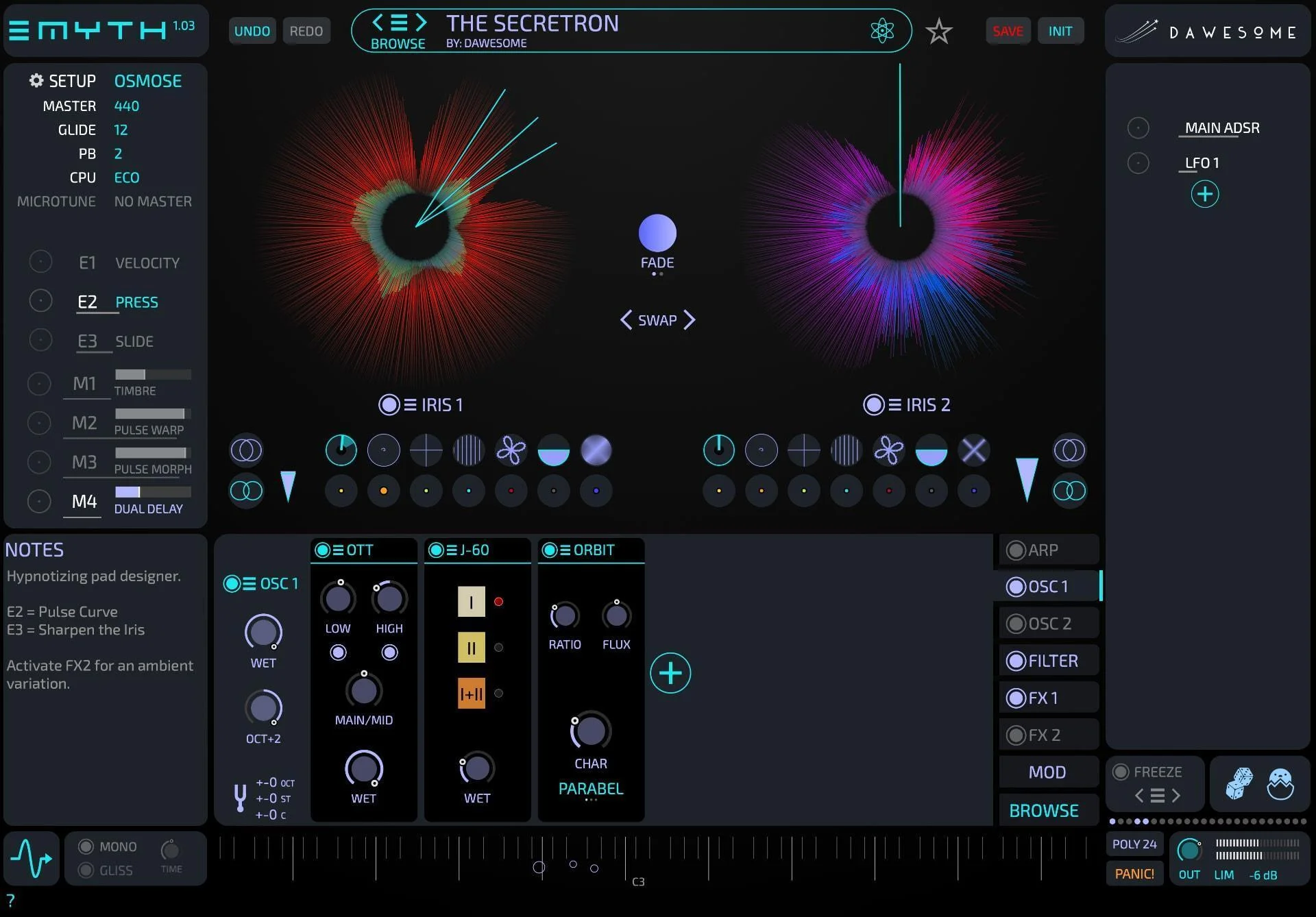 Tracktion MYTH 合成器插件