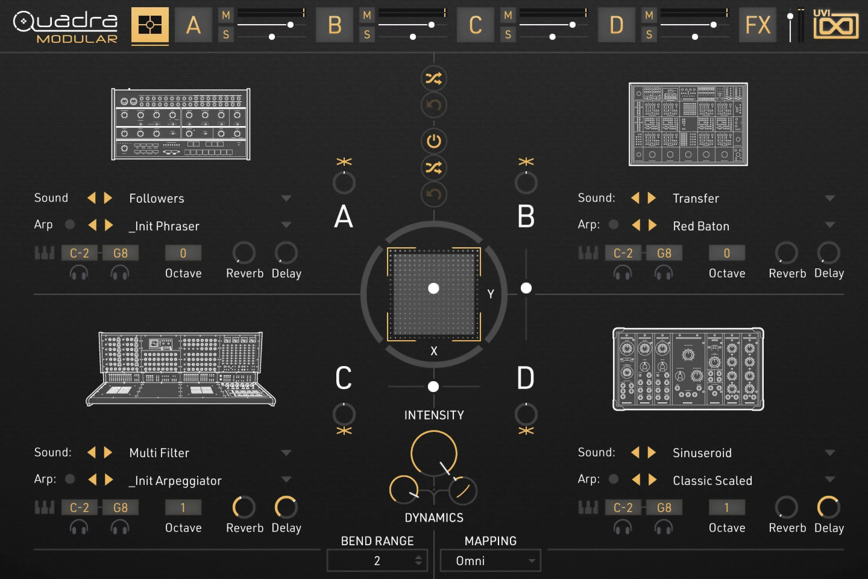 UVI Quadra Modular 多乐器与音序设计软件
