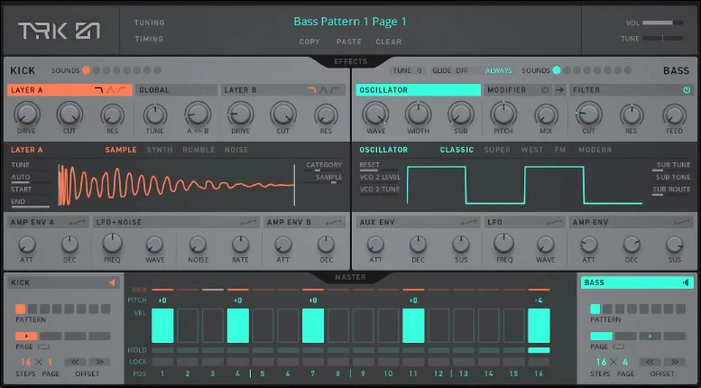 Native Instruments TRK-01 创意底鼓与贝斯设计插件