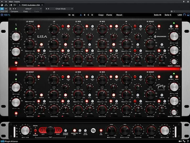 Brainworx TOMO Audiolabs Lisa 立体声母带均衡与动态处理插件