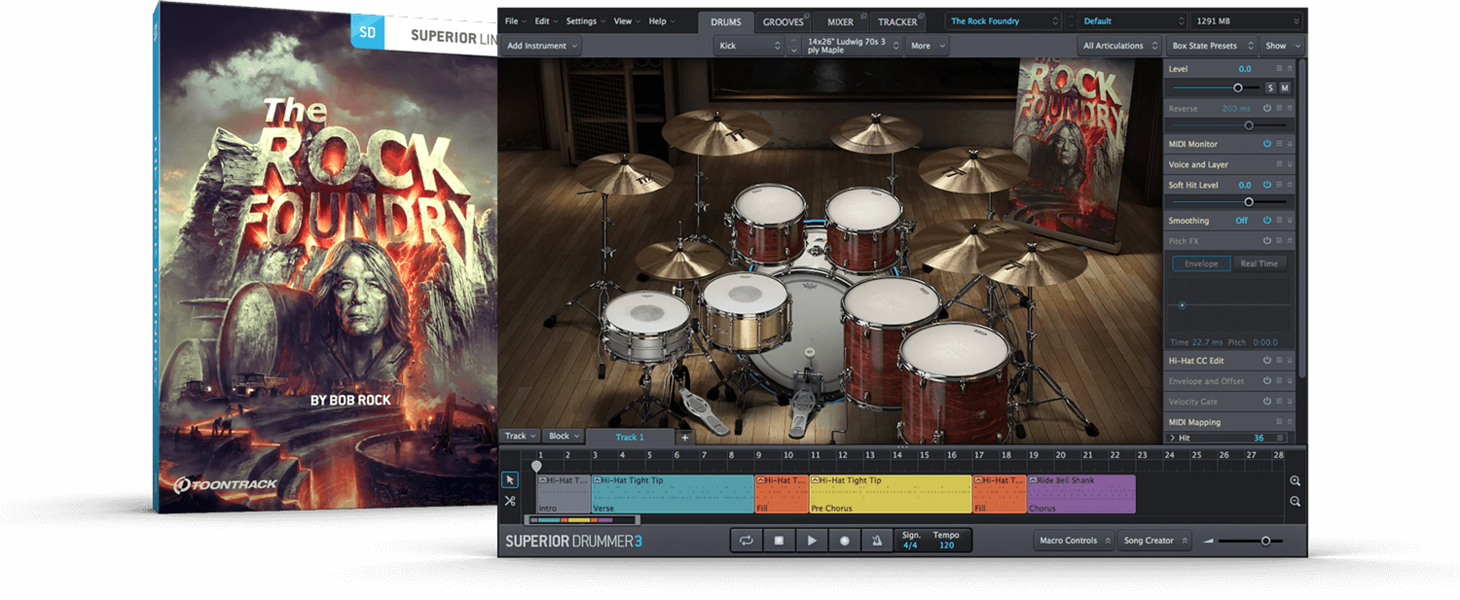 Toontrack The Rock Foundry SDX 音色扩展包