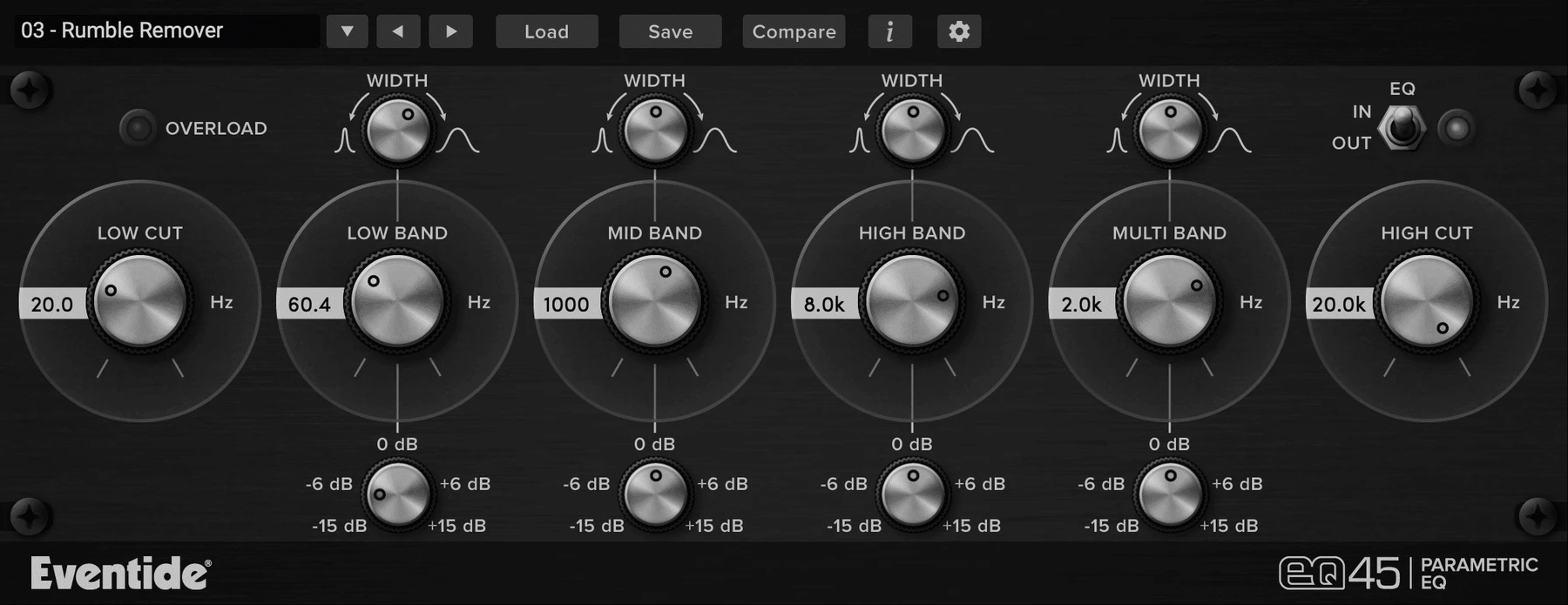 Eventide EQ45 参数均衡器插件
