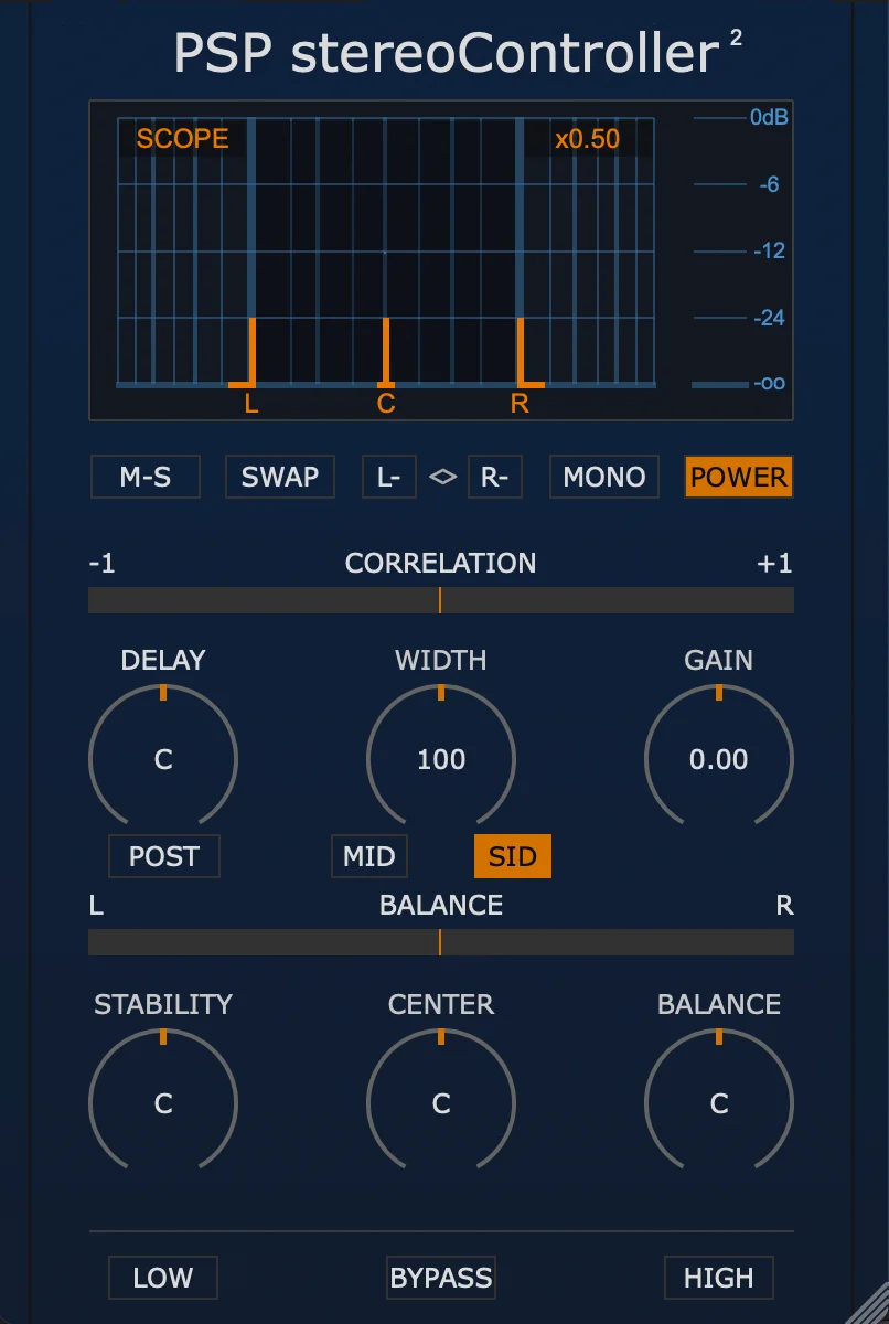 PSP Audioware 立体声控制器 2 插件