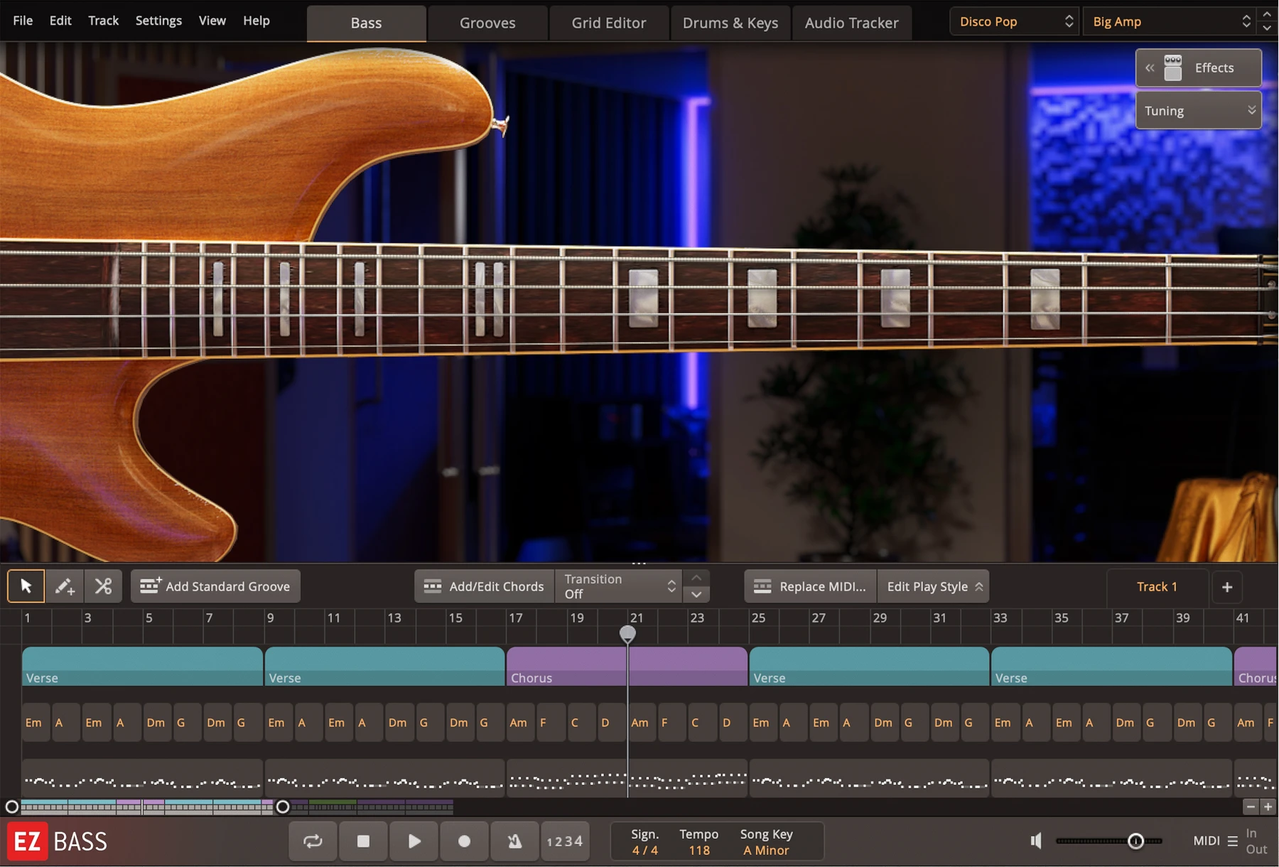 Toontrack Disco Pop EBX 适用于 EZbass 的音色扩展