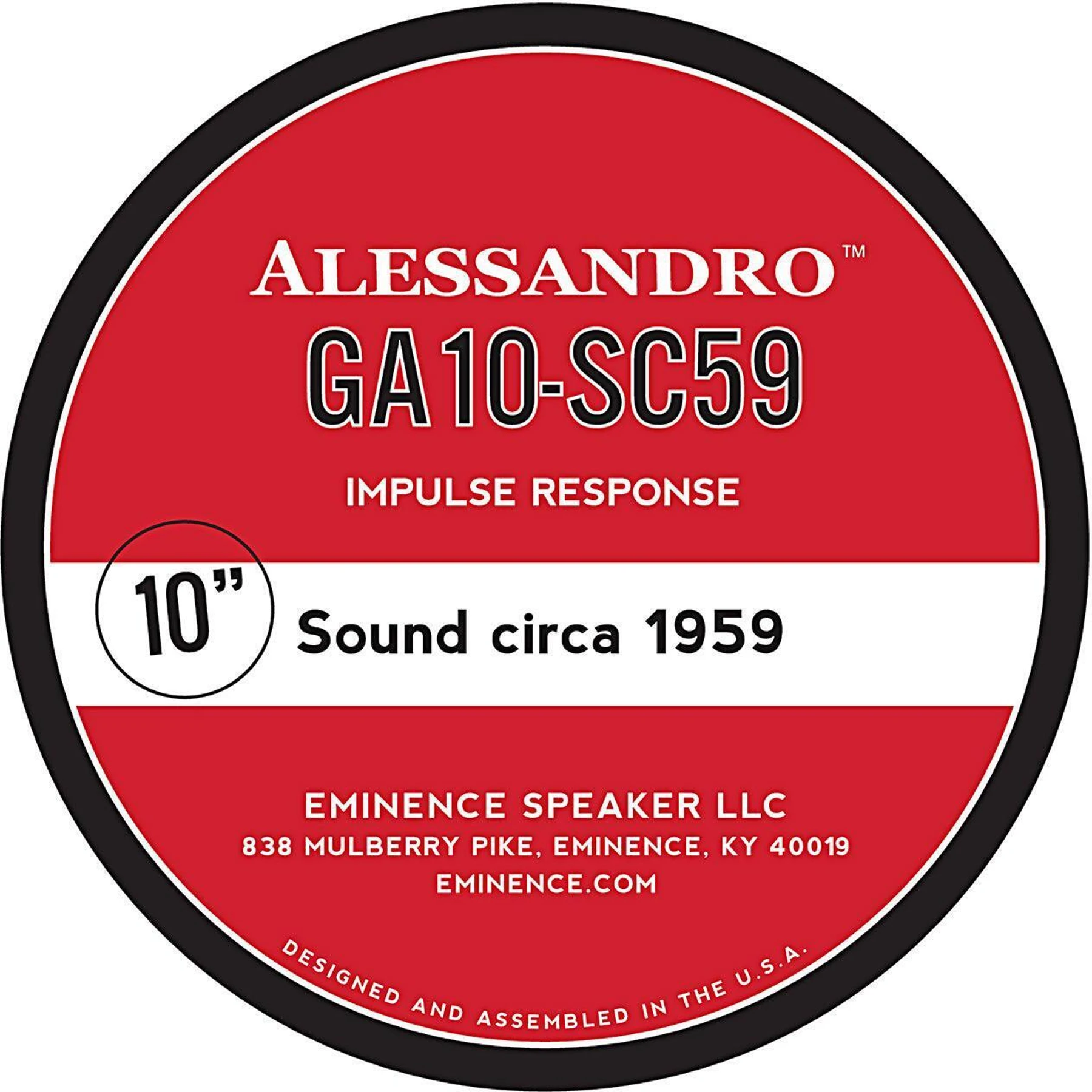 Eminence Alessandro GA10-SC59 扬声器脉冲响应