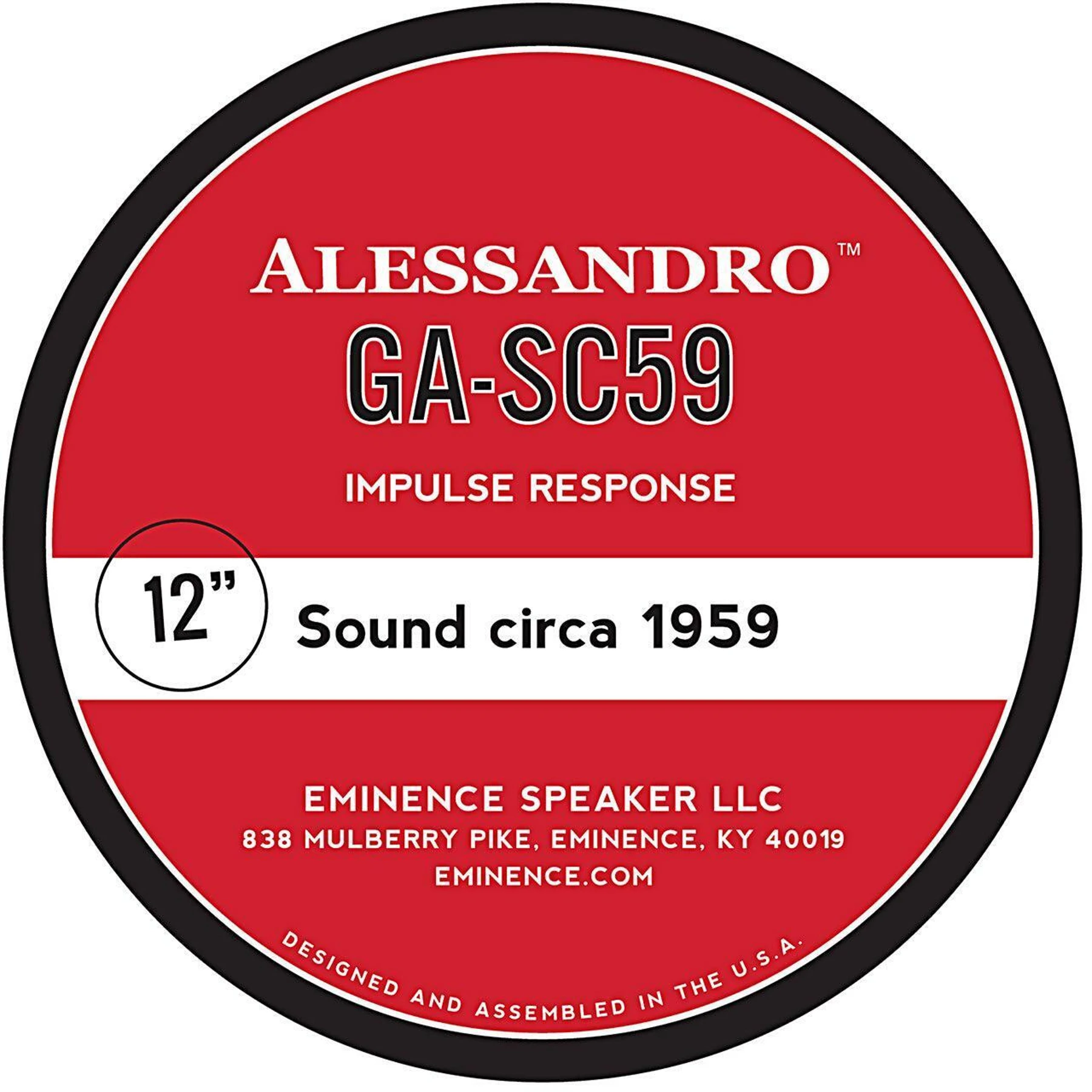 Eminence Alessandro GA12-SC59 扬声器脉冲响应