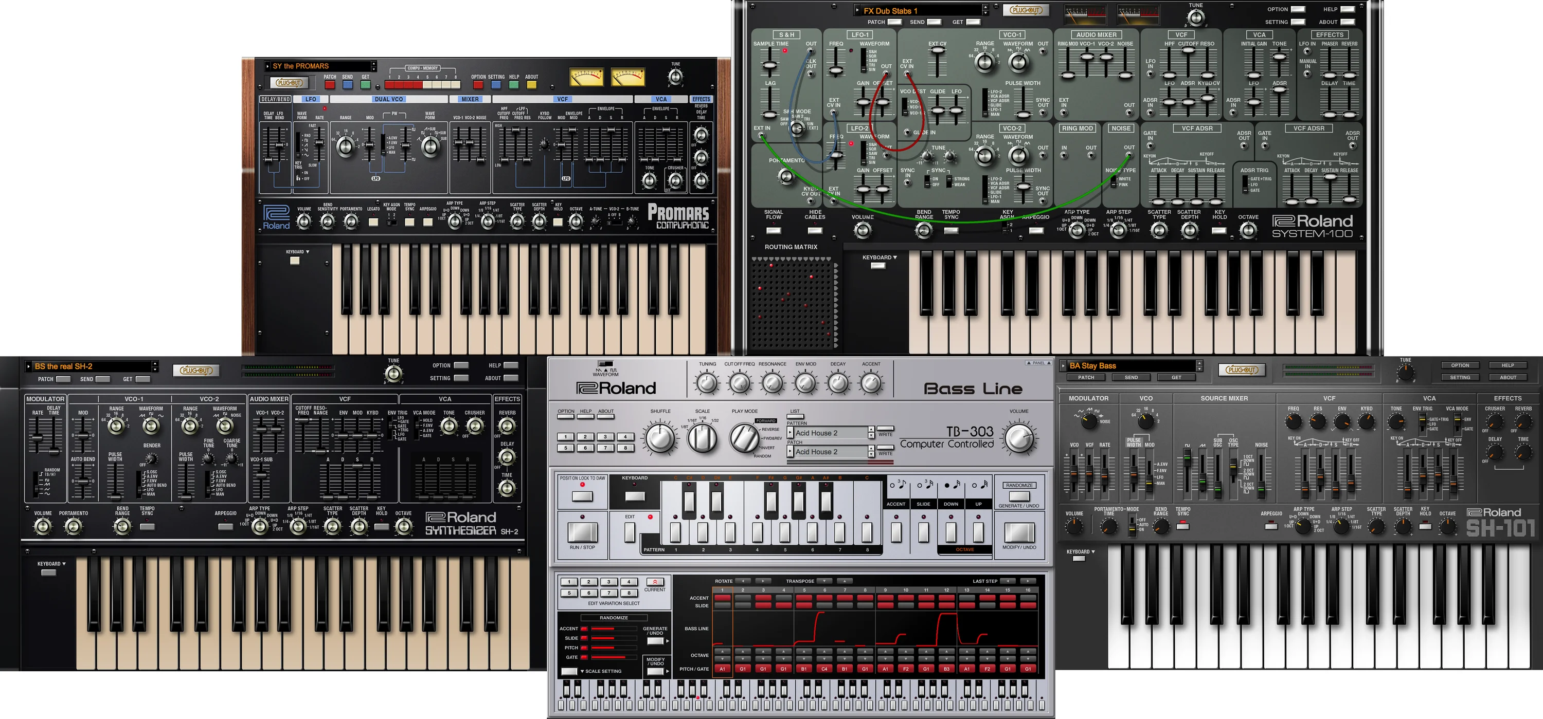 Roland 模拟单音合成器合集
