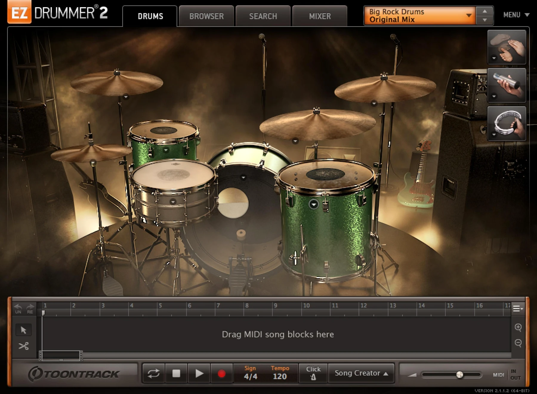 Toontrack Big Rock Drums EZX 音色扩展包