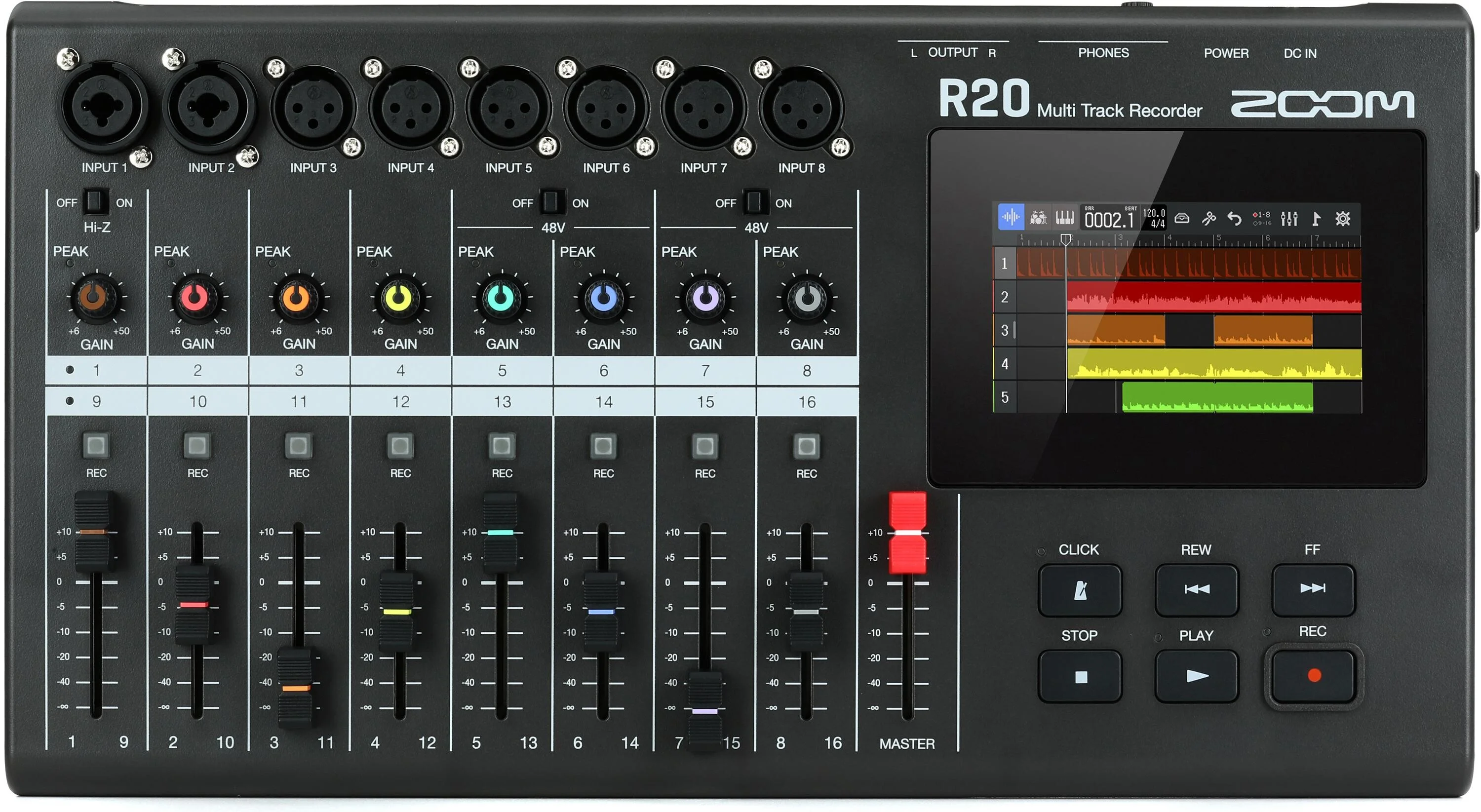 Zoom R20 16轨录音机/接口/控制器工作站