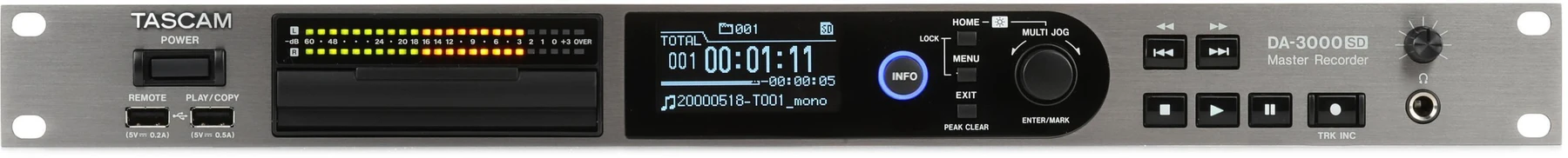 TASCAM DA-3000SD 2通道DSD/PCM母带录音机兼模数/数模转换器