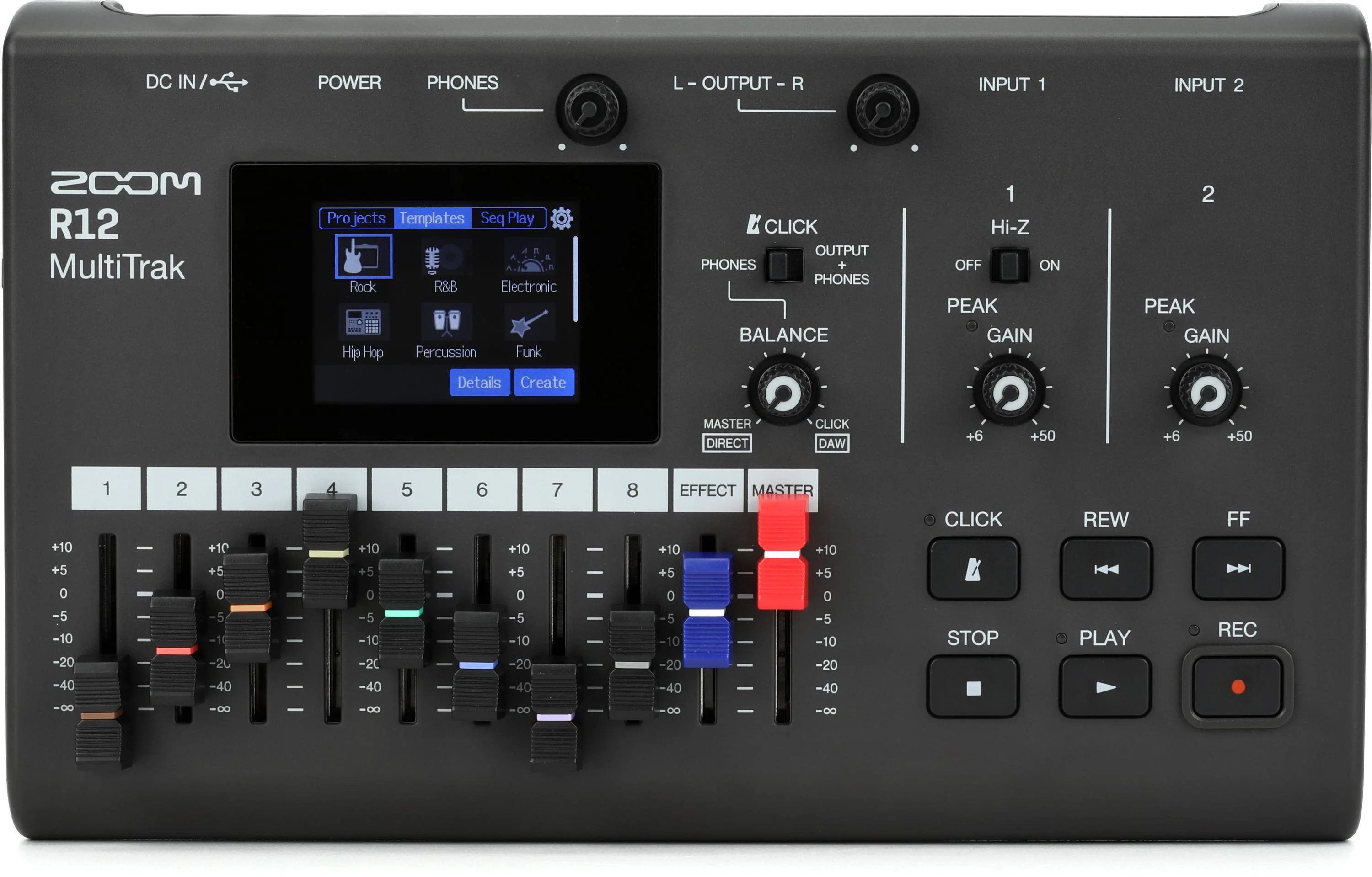 Zoom R12 带触摸屏的多轨录音机