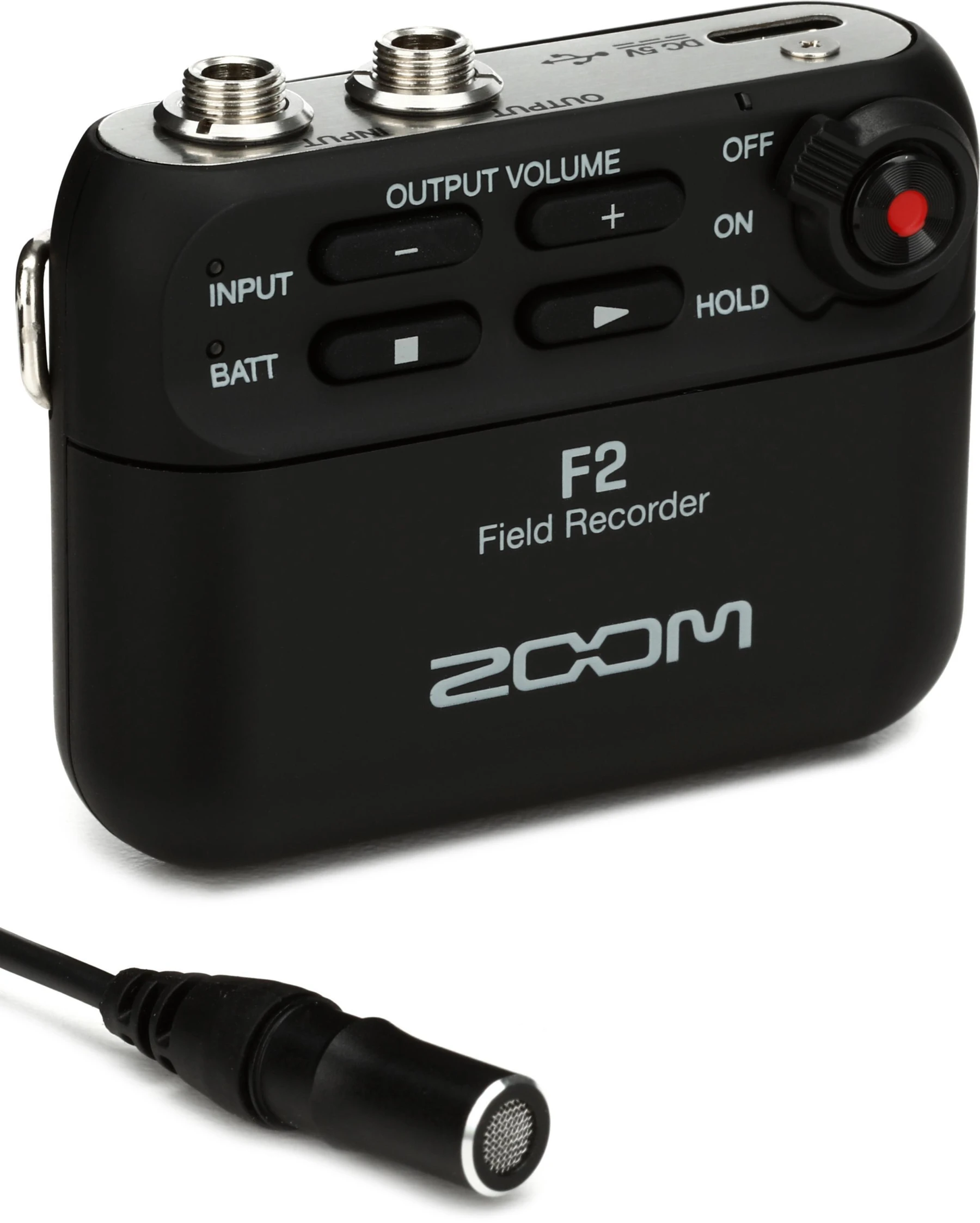 Zoom F2 现场录音机兼领夹式麦克风
