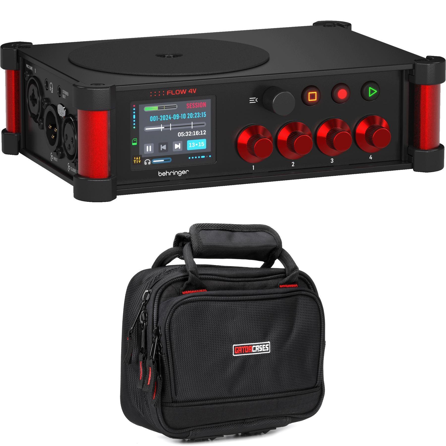 Behringer Flow 4V 现场录音机（含收纳包）