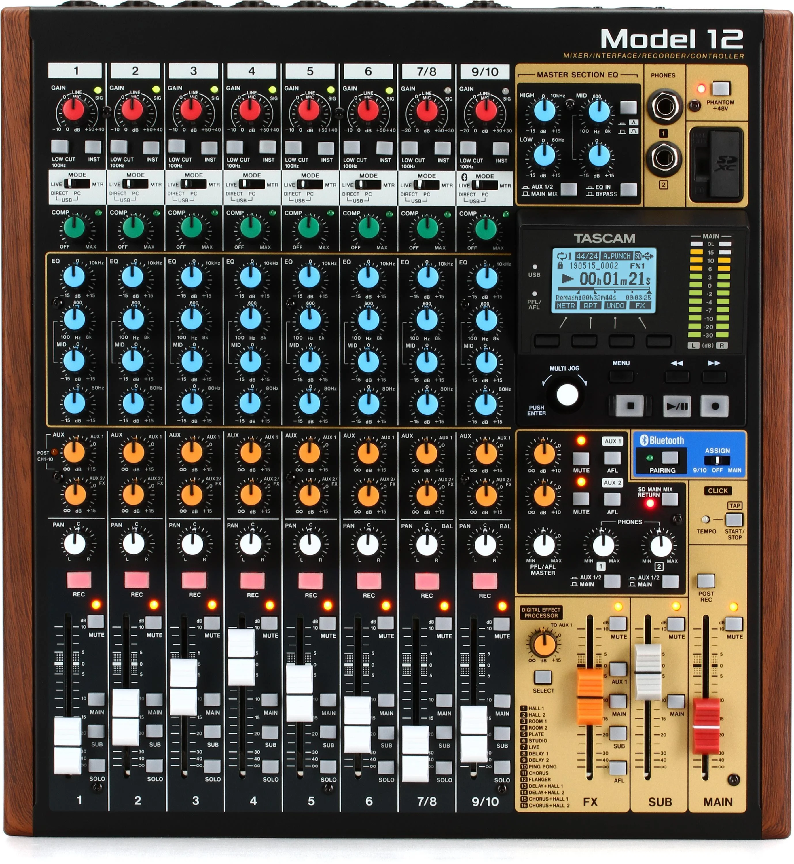 TASCAM Model 12 12通道模拟录音控制台
                                                    认证开箱版