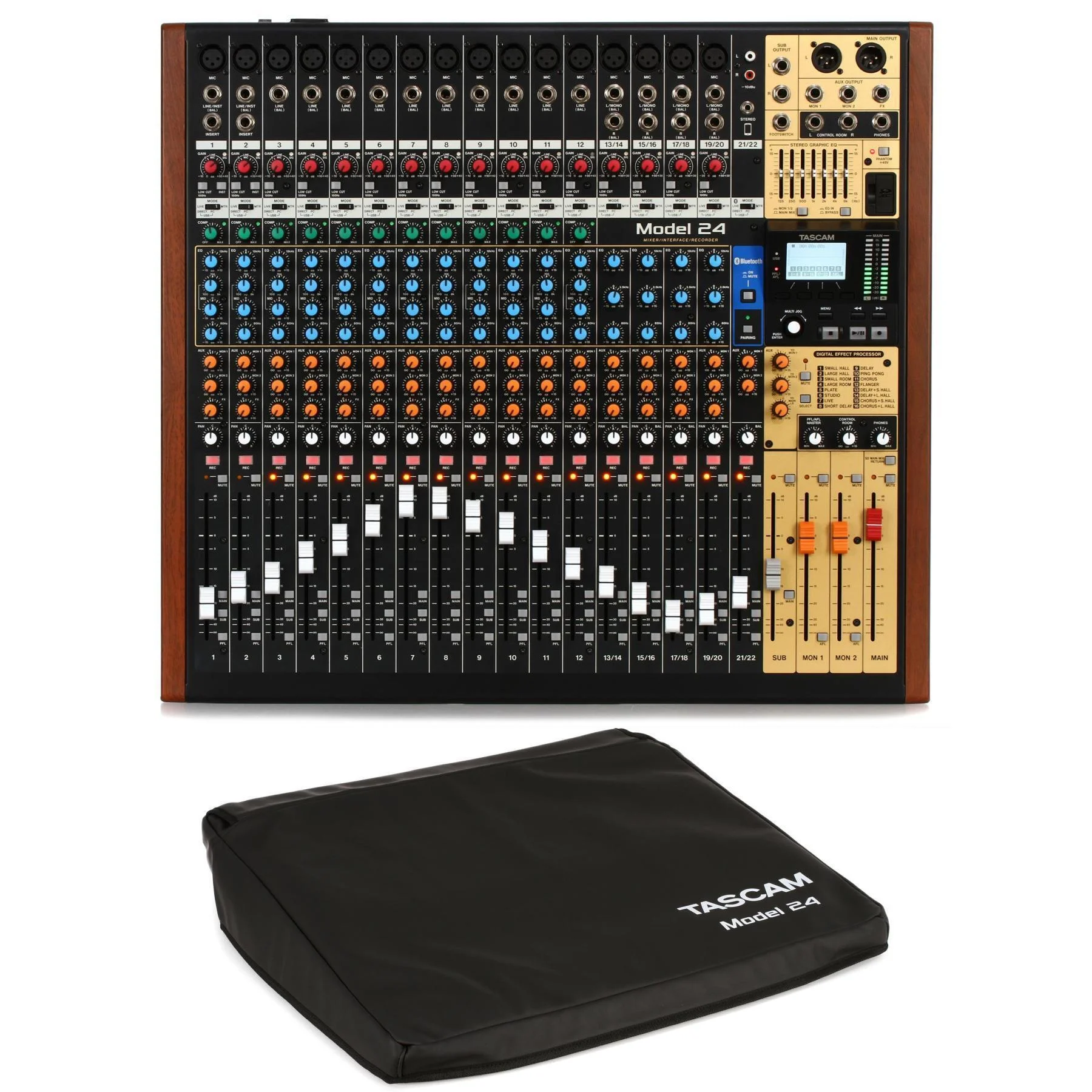 TASCAM Model 24 调音台/接口/录音机（含防尘盖）