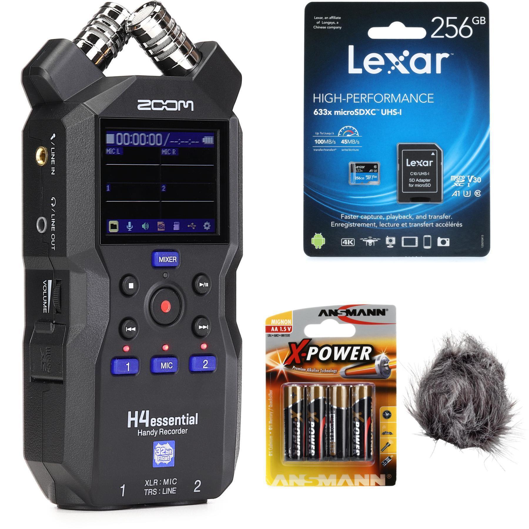 Zoom H4Essential 便携式录音机（含MicroSDXC存储卡与电池）