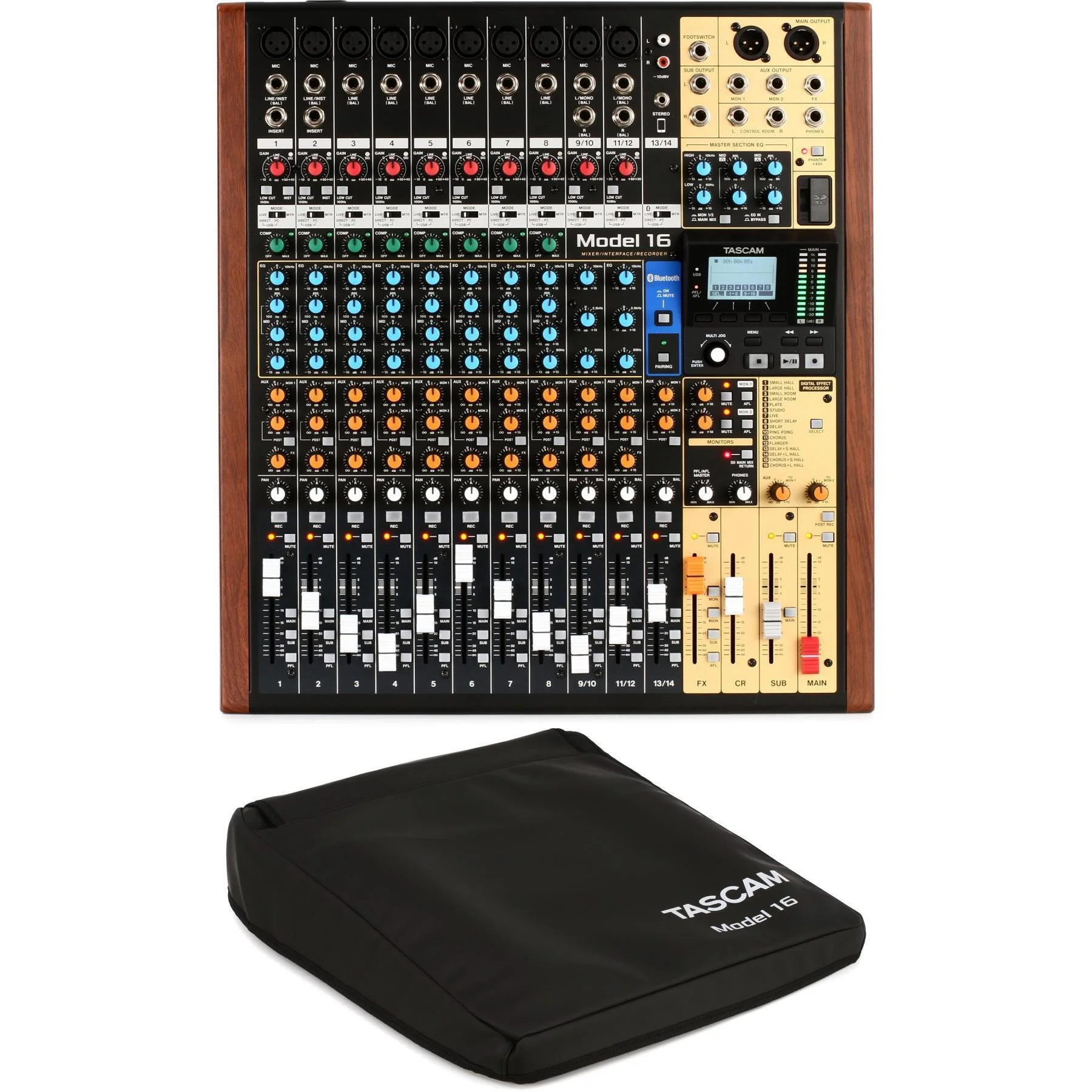 TASCAM Model 16 调音台/接口/录音机（含防尘盖）
