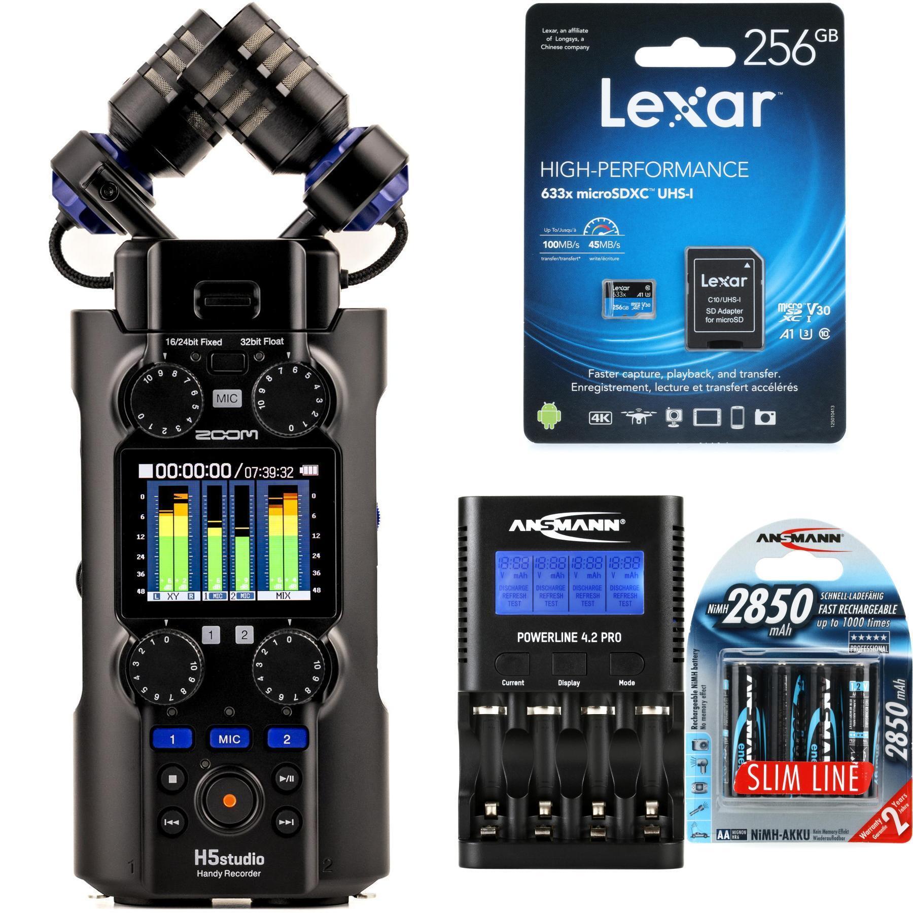 Zoom H5studio 4轨手持录音机（含MicroSDXC存储卡与可充电电池）