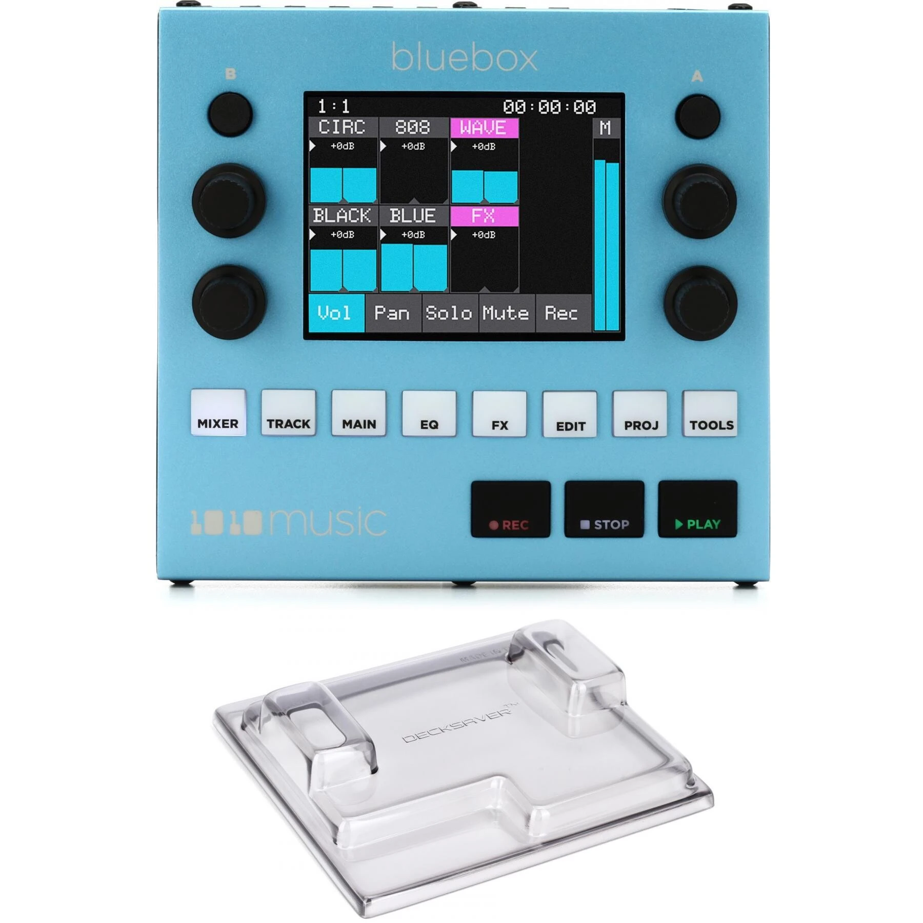 1010music Bluebox 紧凑型数字调音台&录音机（含Decksaver保护盖）