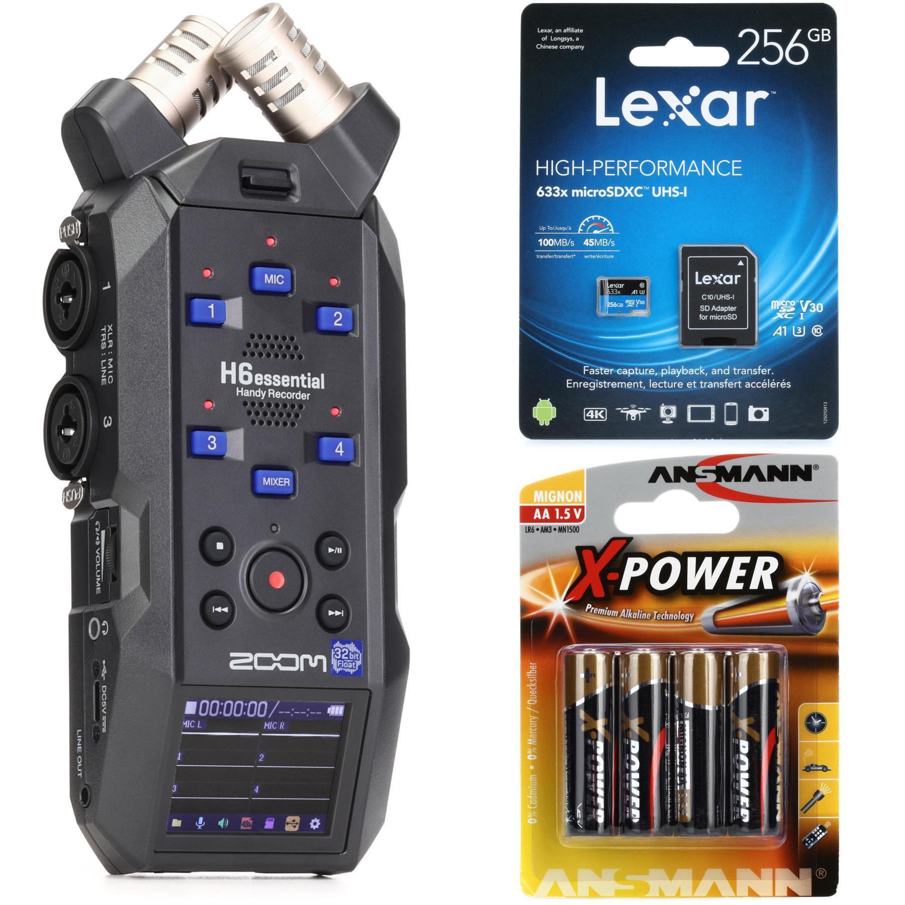 Zoom H6essential 手持录音机（含MicroSDXC存储卡与电池）