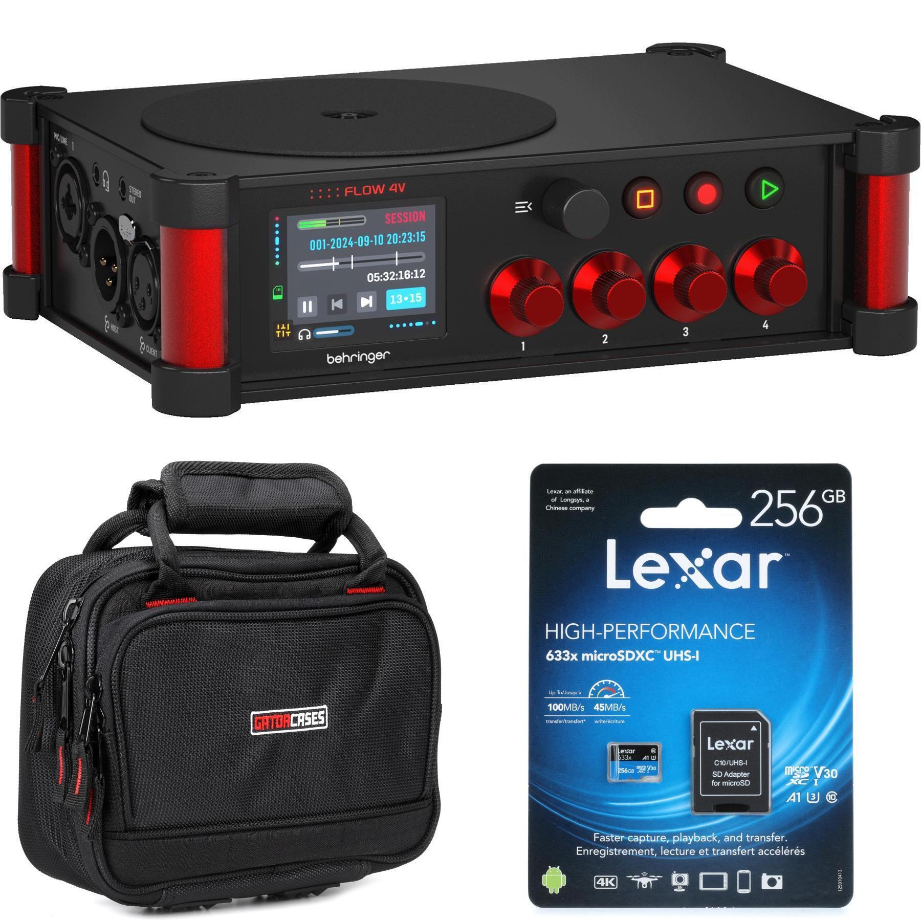 Behringer Flow 4V 现场录音机（含调音台包与256GB MicroSDXC存储卡）
