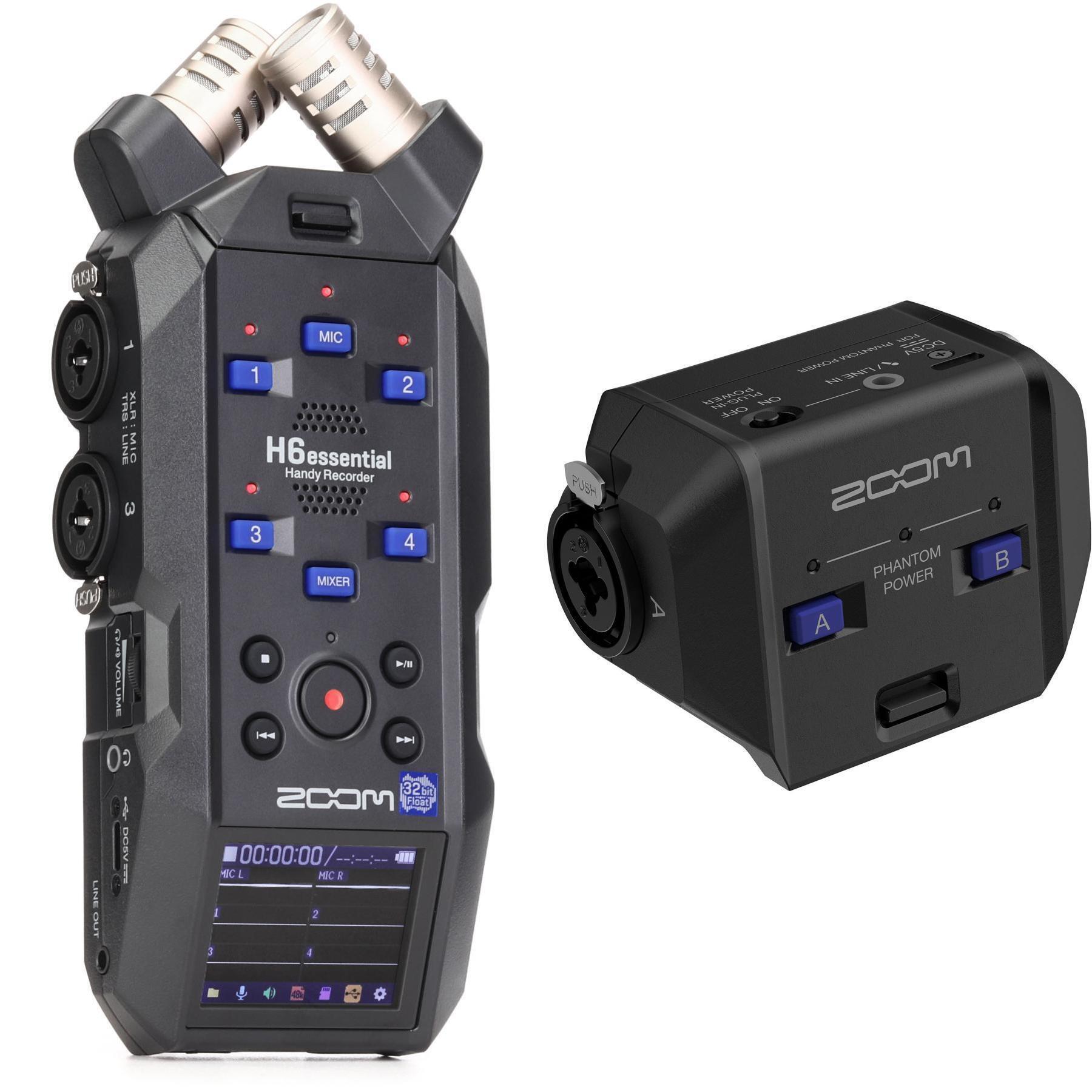 Zoom H6essential 手持录音机（含外部输入麦克风胶囊）