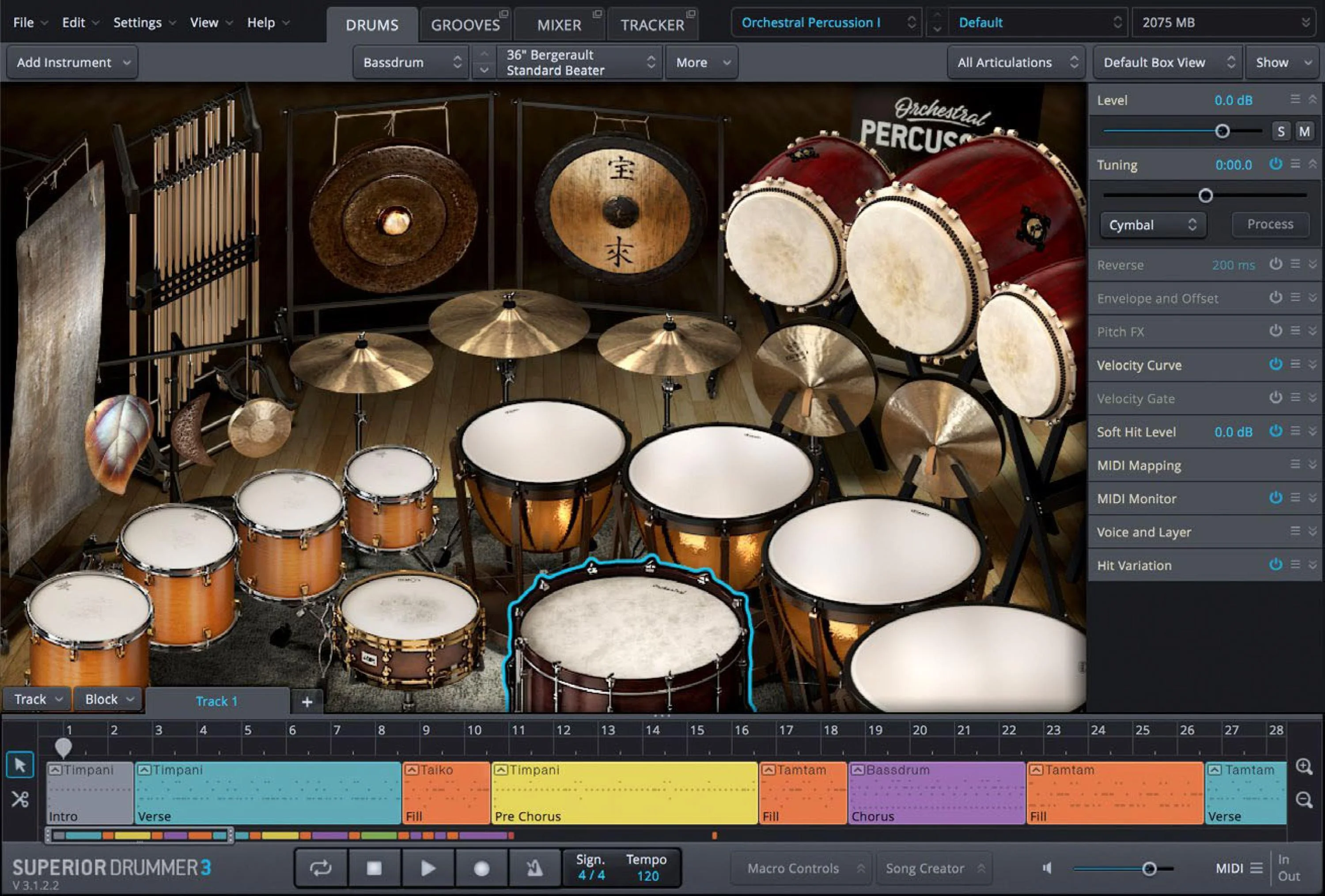 Toontrack Orchestral Percussion SDX 音色扩展包