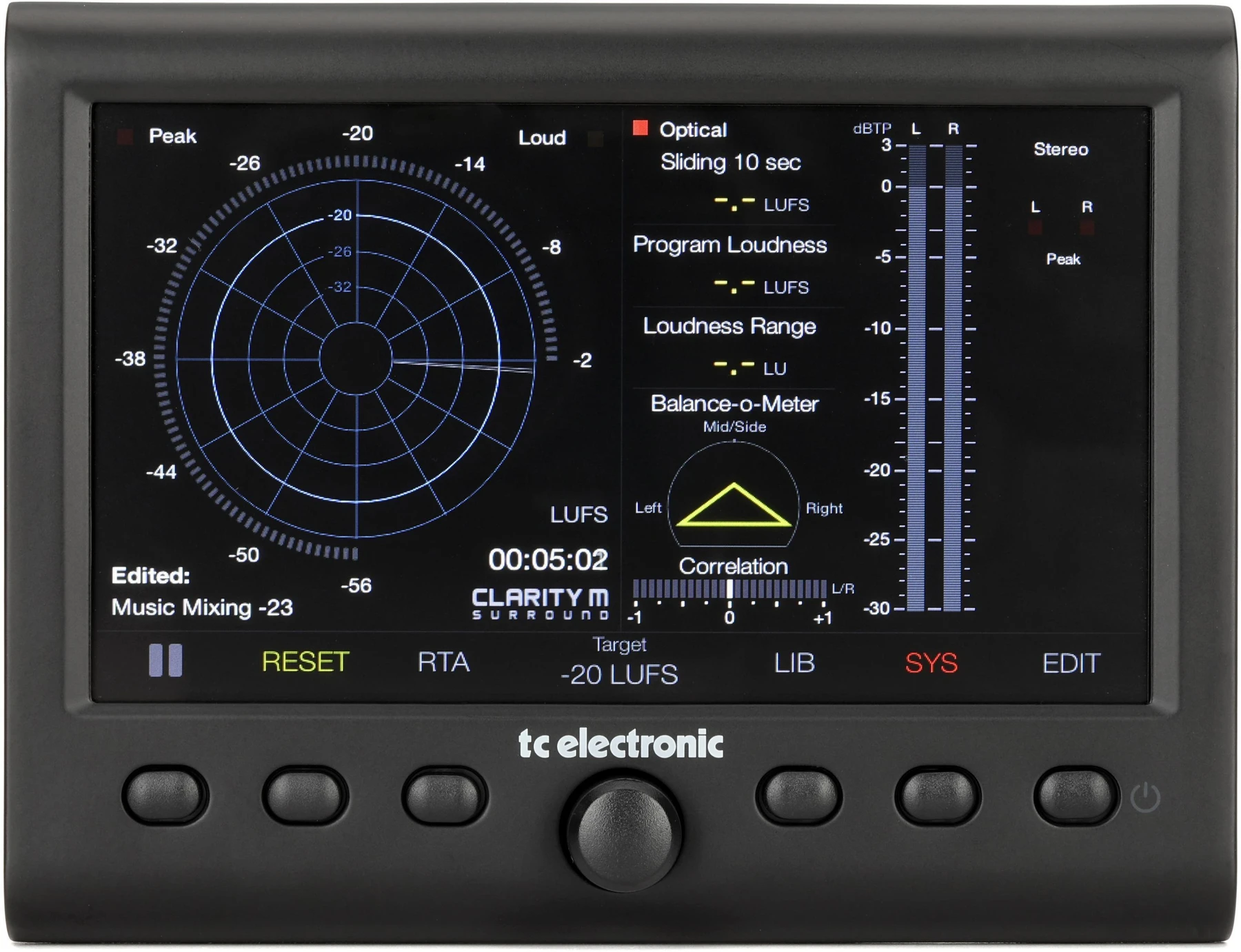 TC Electronic Clarity M 立体声及5.1声道音频响度计