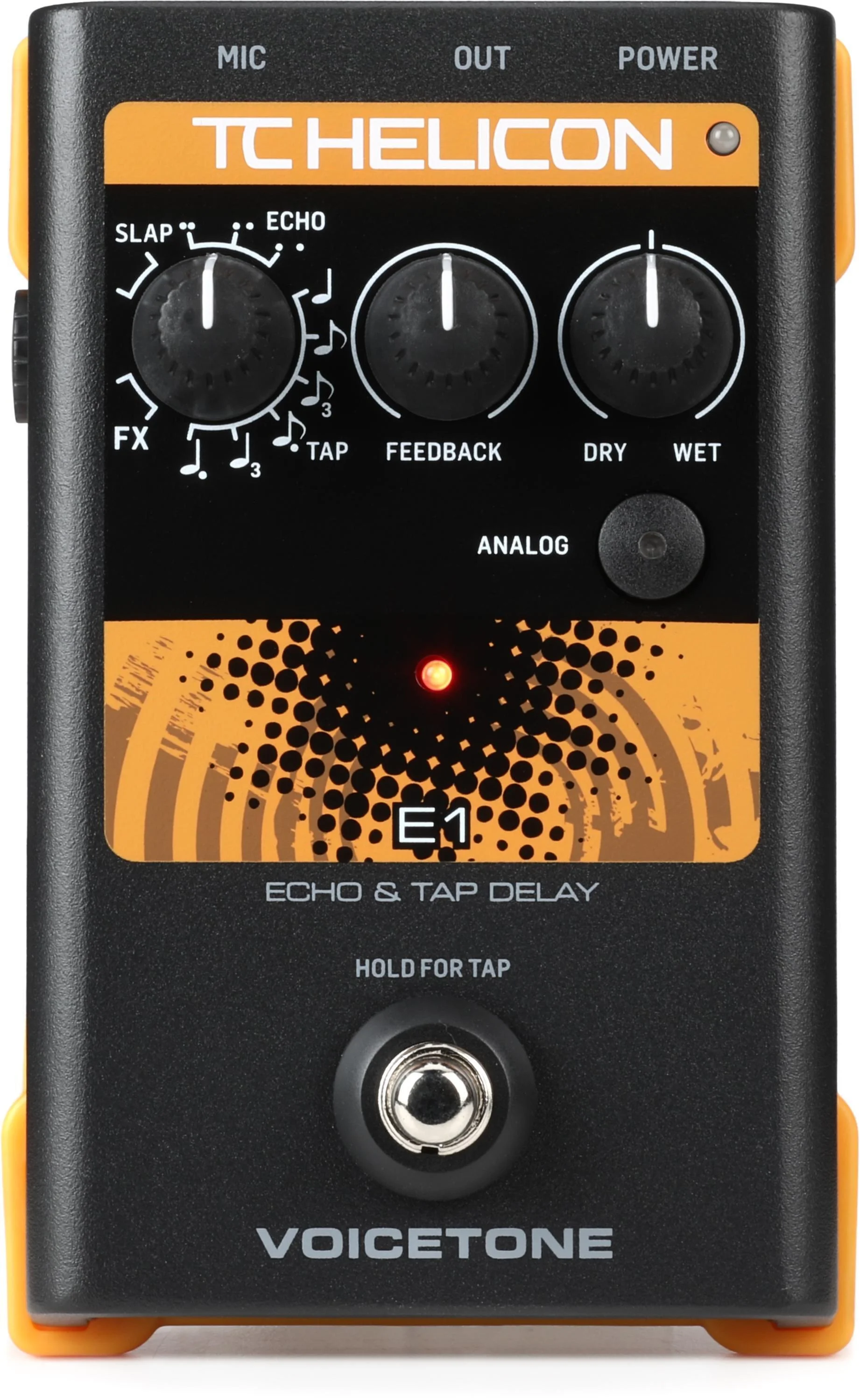 TC-Helicon VoiceTone E1 人声回声与延迟效果器踏板