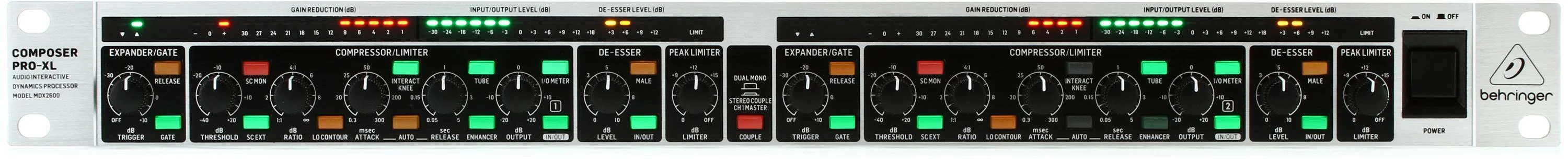 Behringer Composer Pro-XL MDX2600 压缩器（带消齿音功能）