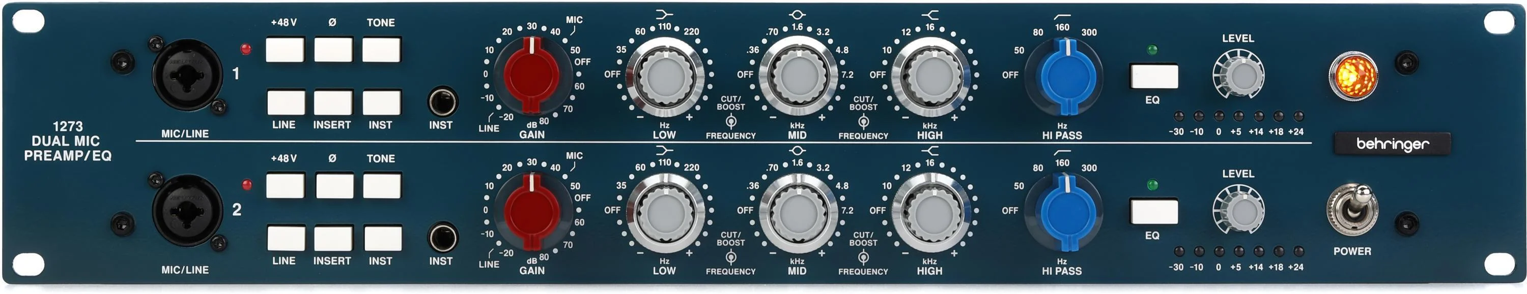 Behringer 1273 双通道麦克风前置放大器与均衡器