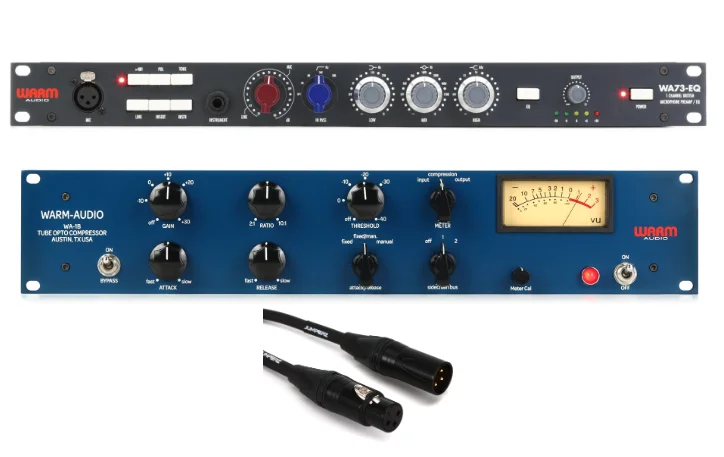 Warm Audio WA73-EQ 麦克风前置放大器与均衡器 + WA-1B 光电压缩器套装