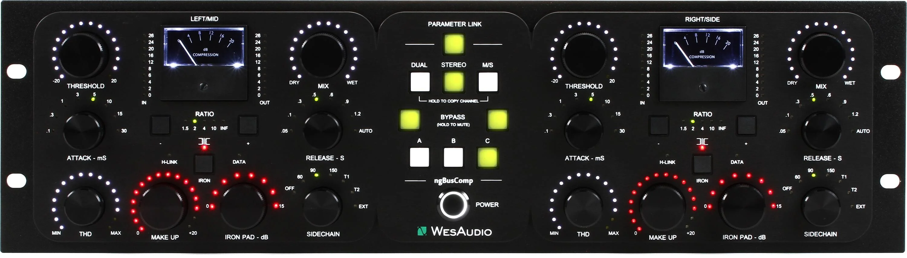 WesAudio ngBusComp 模拟总线压缩器（带数字召回功能）