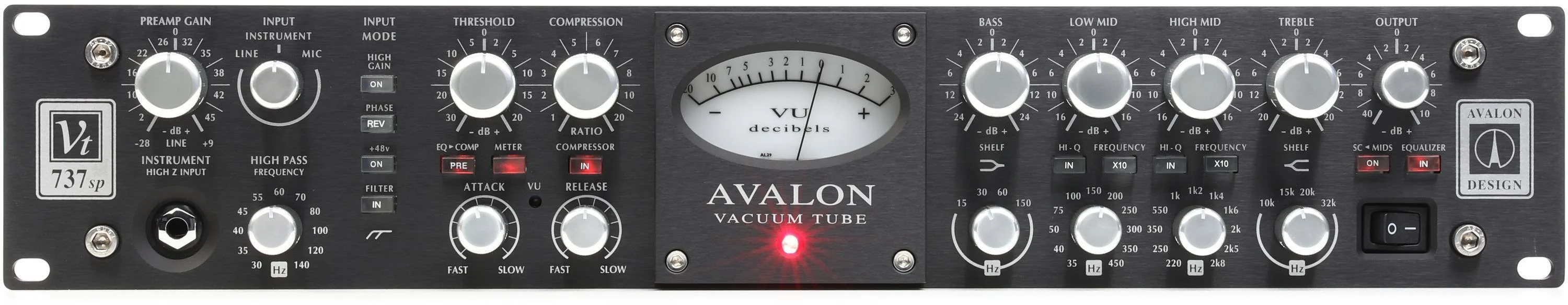 Avalon VT-737sp 十周年纪念版电子管通道条