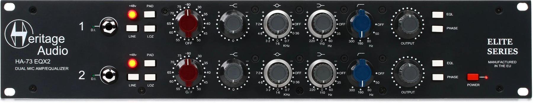 Heritage Audio HA73EQX2 ELITE 双通道麦克风前置放大器&均衡器