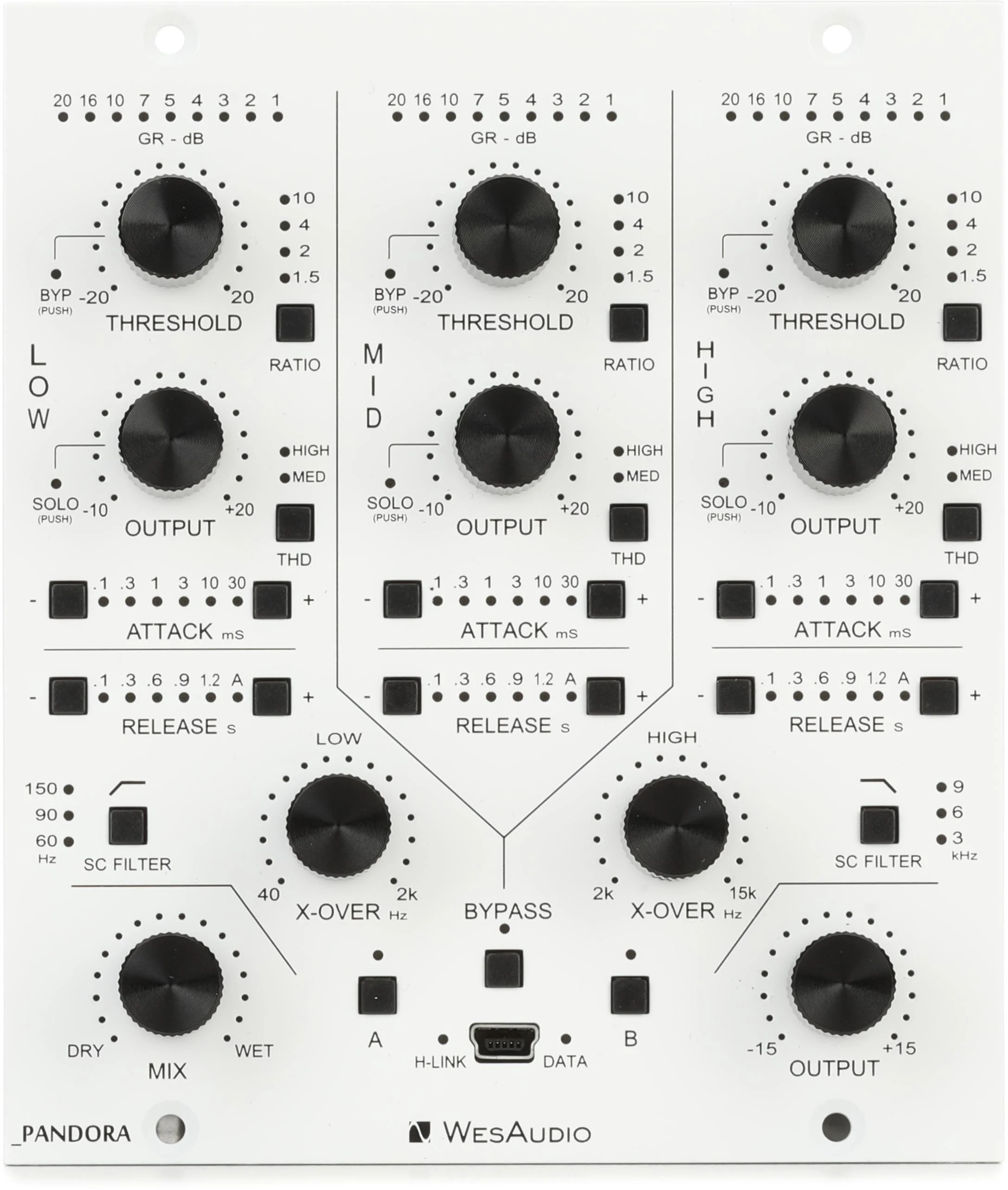 WesAudio _Pandora NG500系列 带数字召回功能的多频段压缩器
