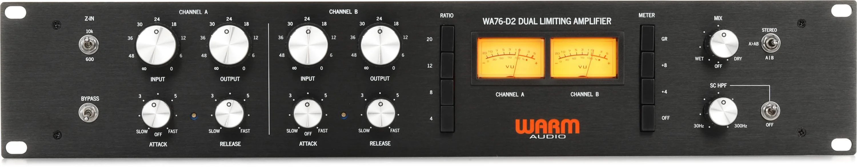 Warm Audio WA76-D2 双通道分立元件场效应管压缩器/限制器