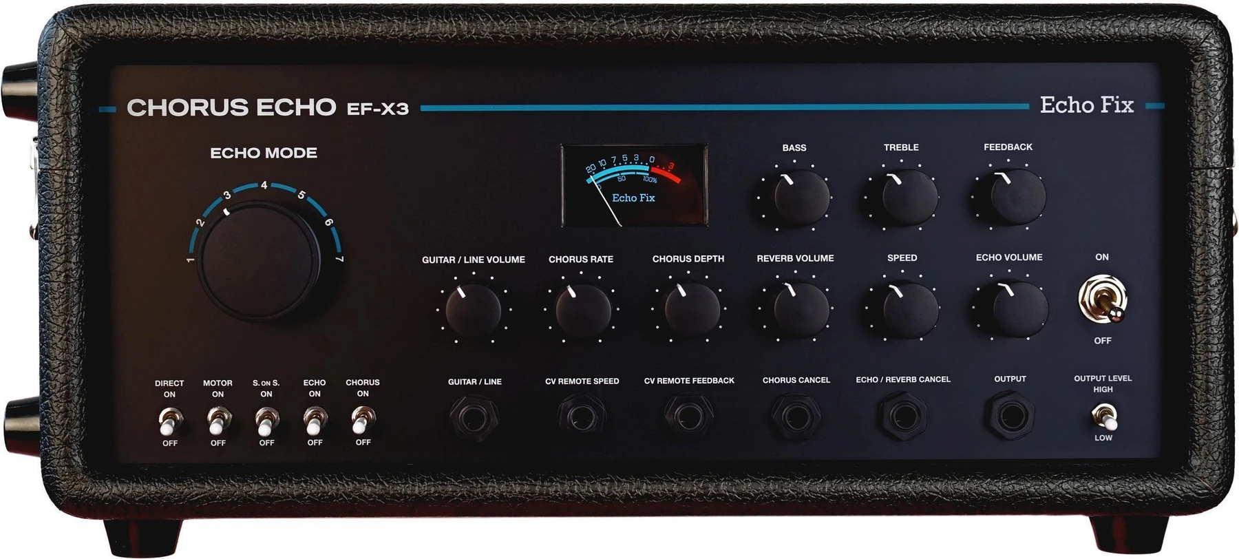 Echo Fix EF-X3 覆膜合唱回声磁带延迟器 - 黑色前面板