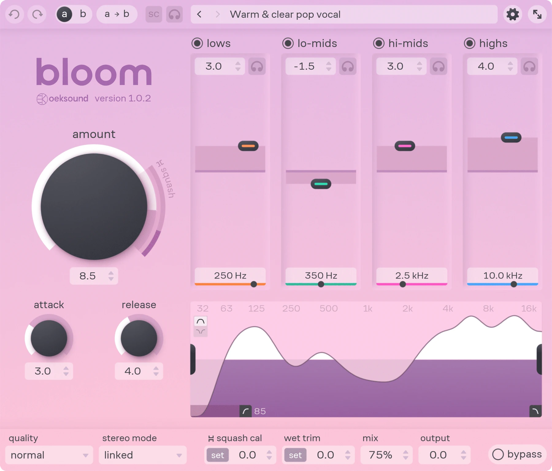 Oeksound bloom 自适应音色塑形插件