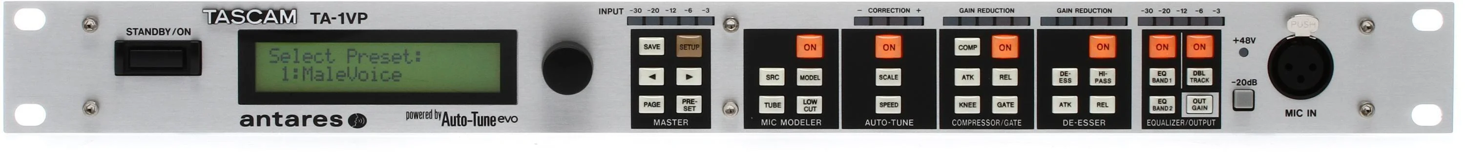 TASCAM TA-1VP 人声处理器（搭载Antares Auto-Tune Evo自动修音）